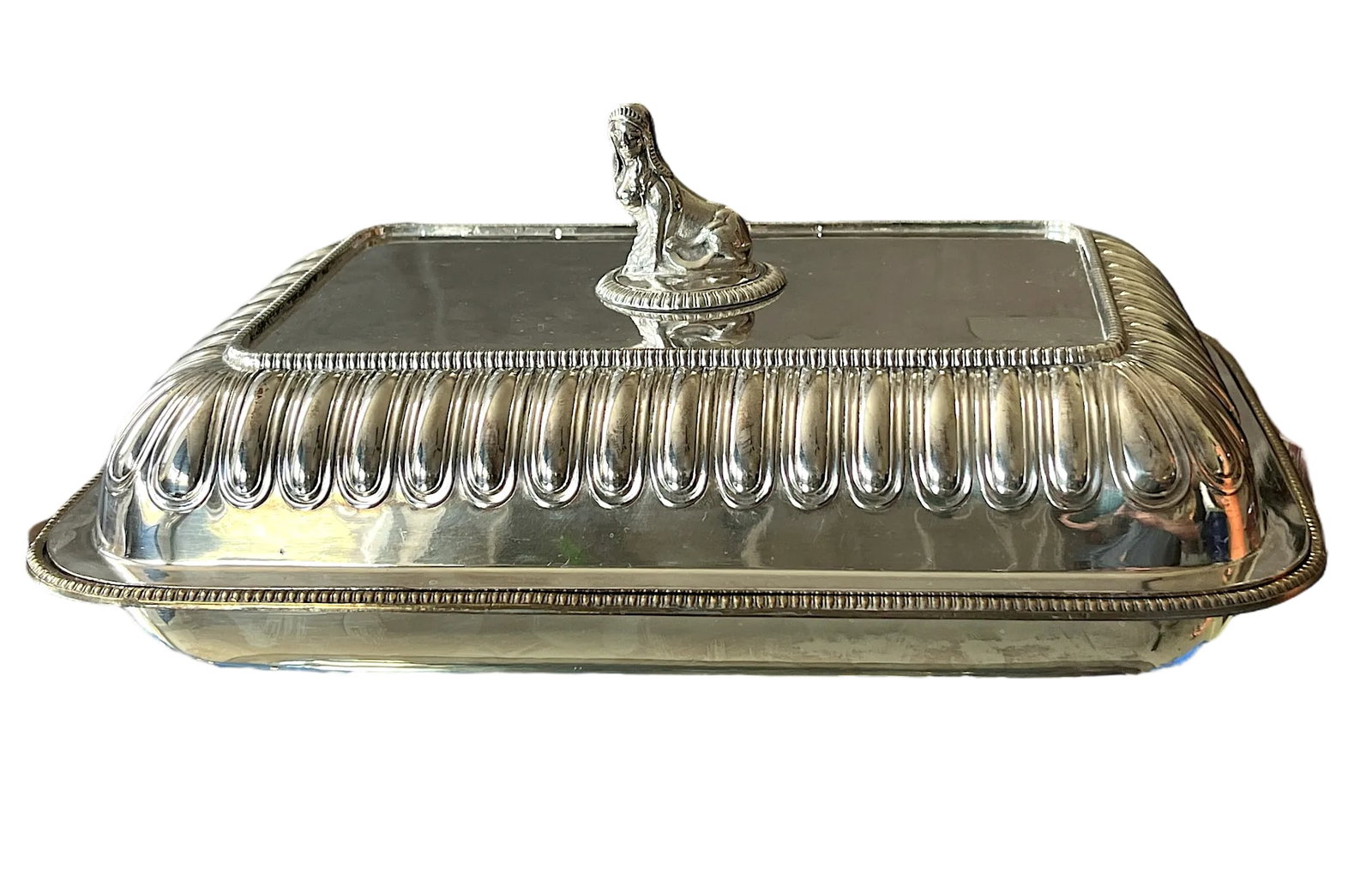 Antique Egyptian Revival Hotel Silver Mappin & Webb Covered Entree Vegetable Dish (1 of 12)