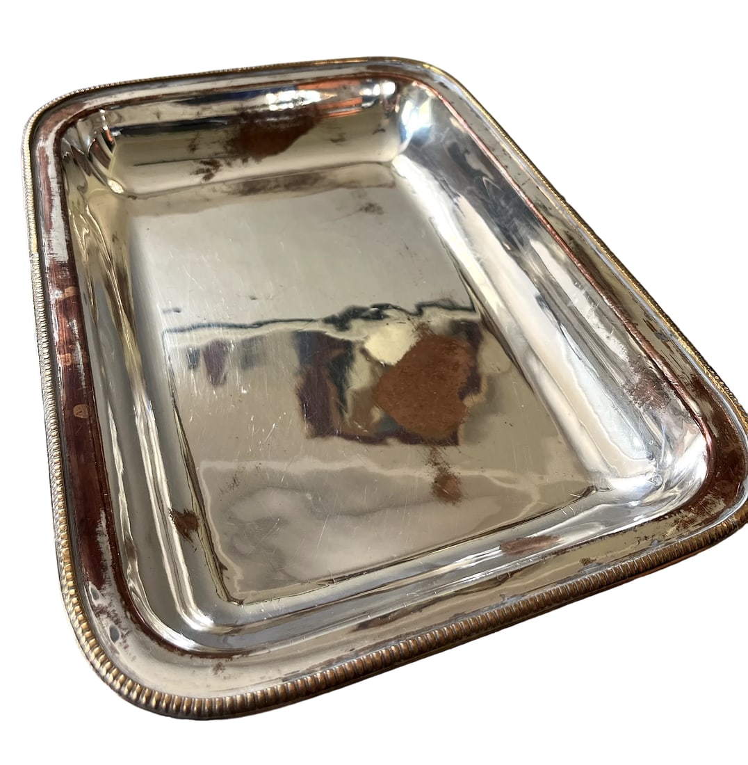 Antique Egyptian Revival Hotel Silver Mappin & Webb Covered Entree Vegetable Dish - 8