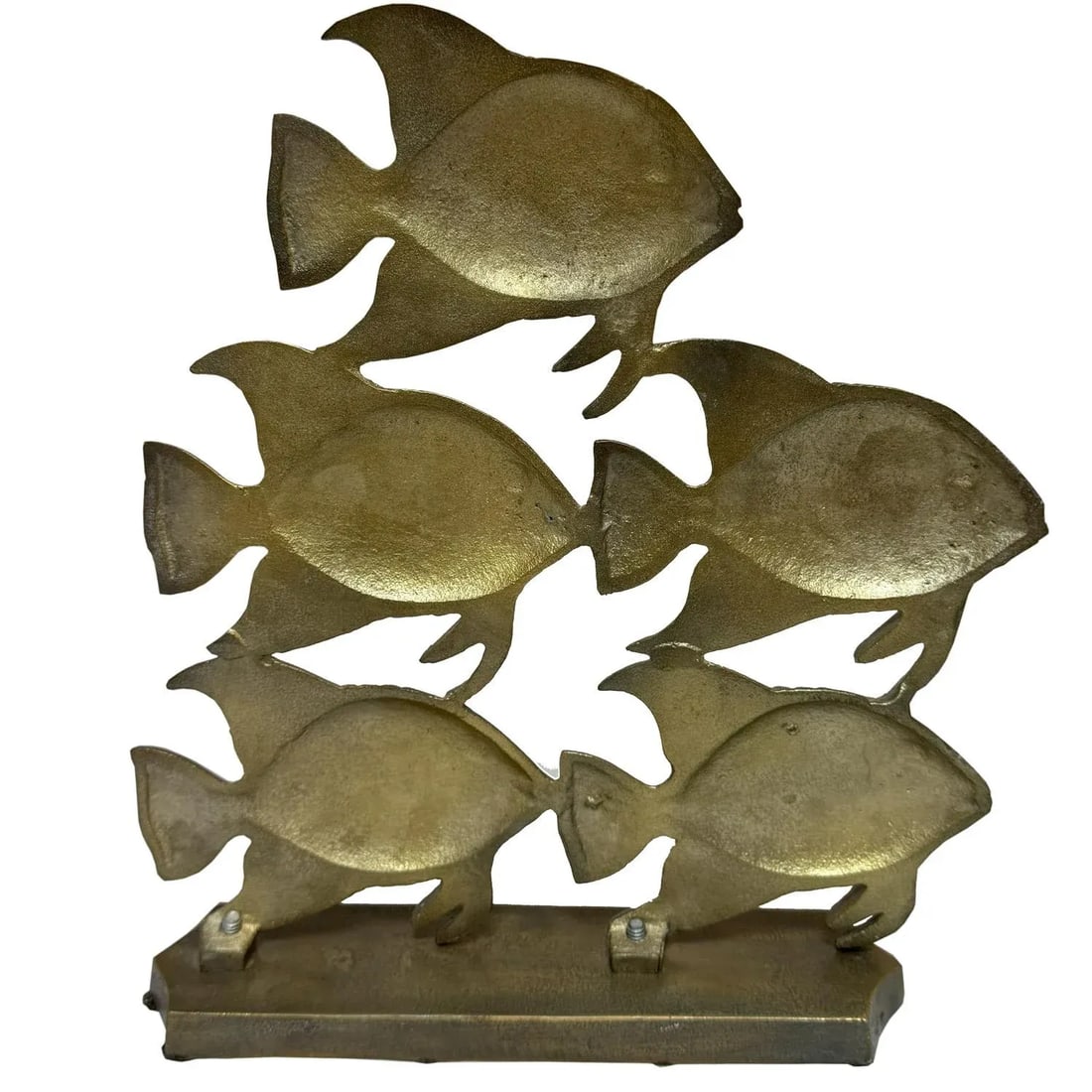 Vintage Brass School of Fish Sculptural Table Decor - 3
