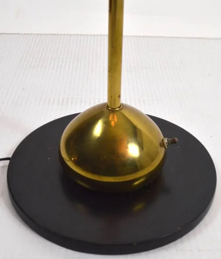 Five Globe Light Sputnik Floor Lamp in Brass and Black - 3