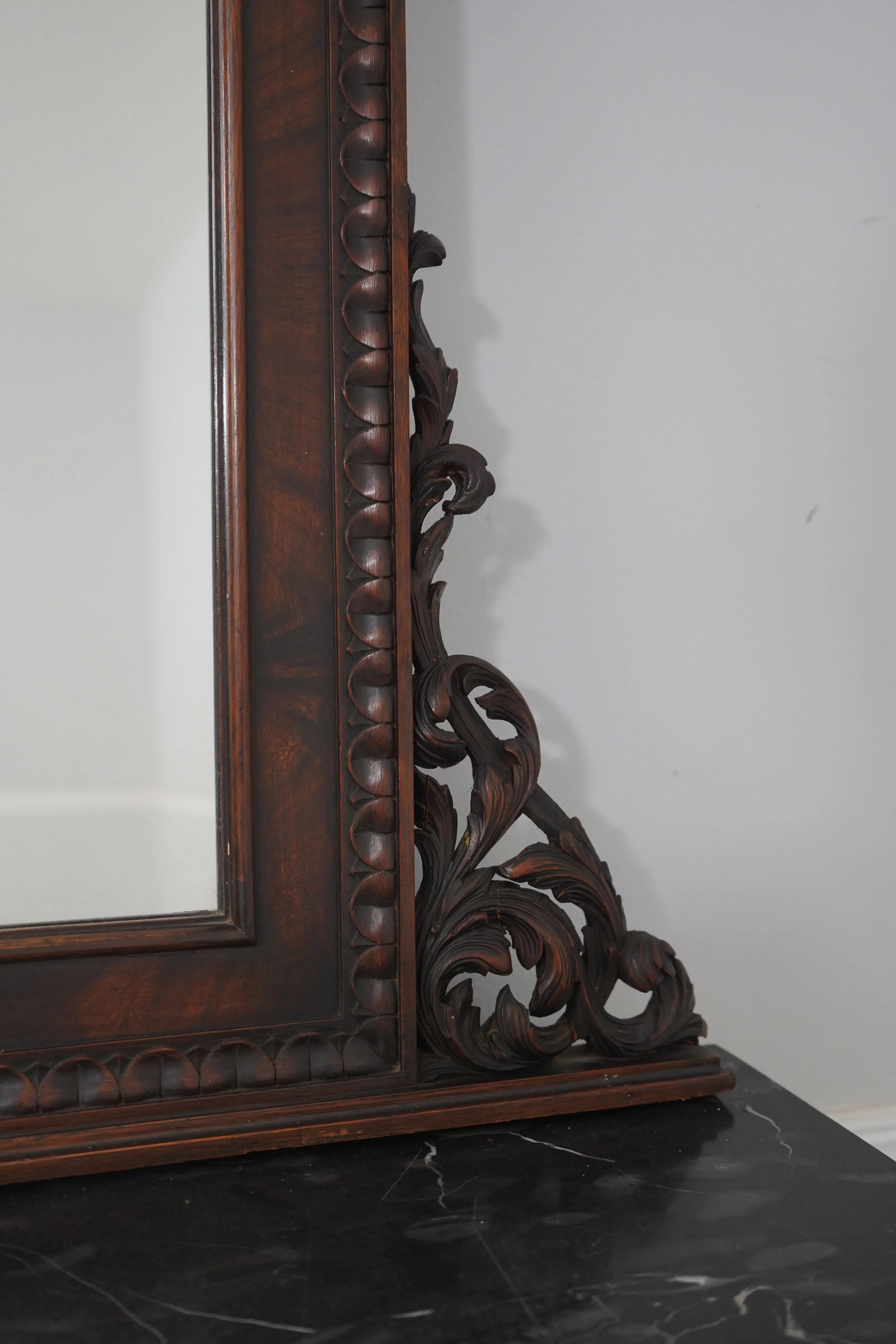 Antique 19th C. Georgian Mahogany Marble Console & Mirror - 7