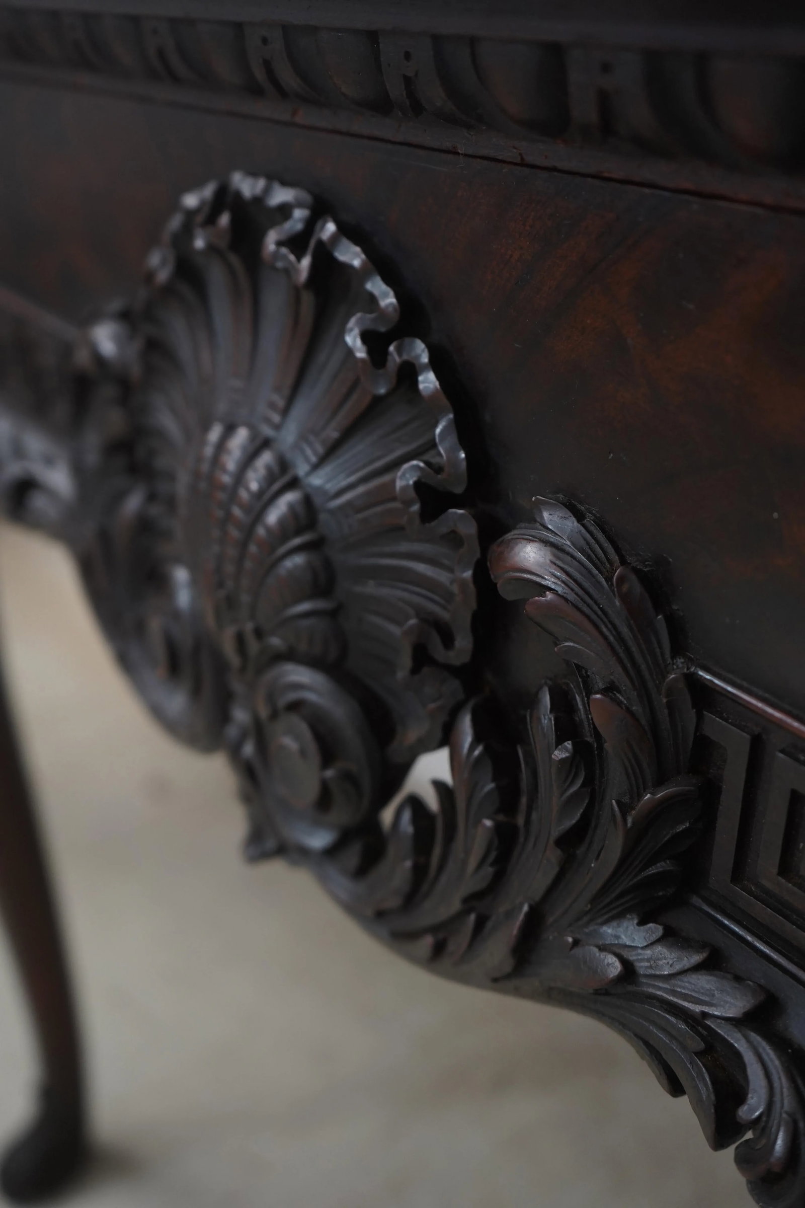 Antique 19th C. Georgian Mahogany Marble Console & Mirror - 8