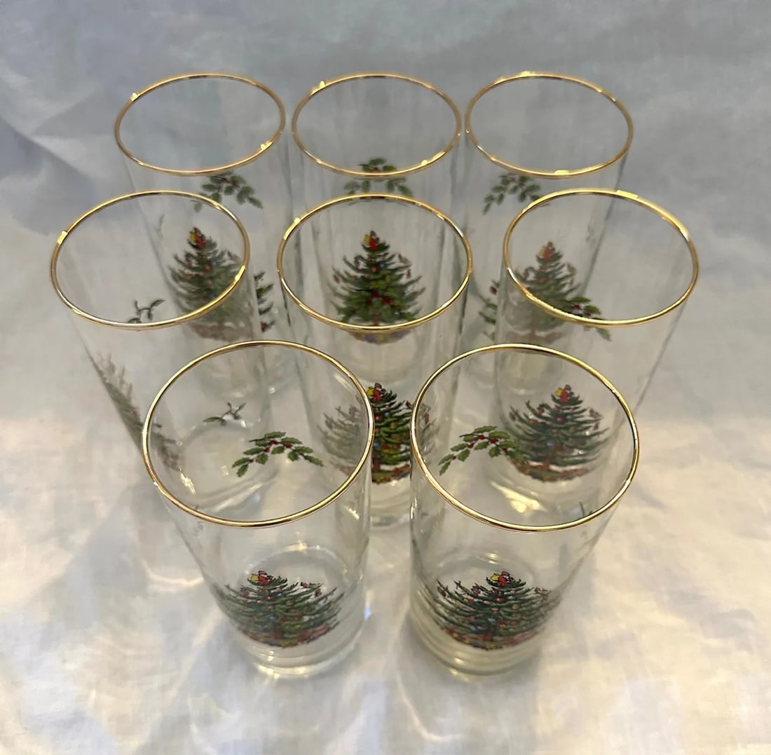 Spode Christmas Tree Tumblers-Set of 8 - 3