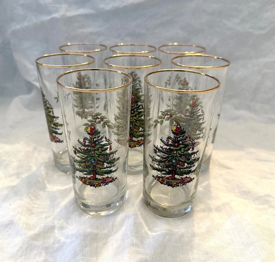 Spode Christmas Tree Tumblers-Set of 8 - 4