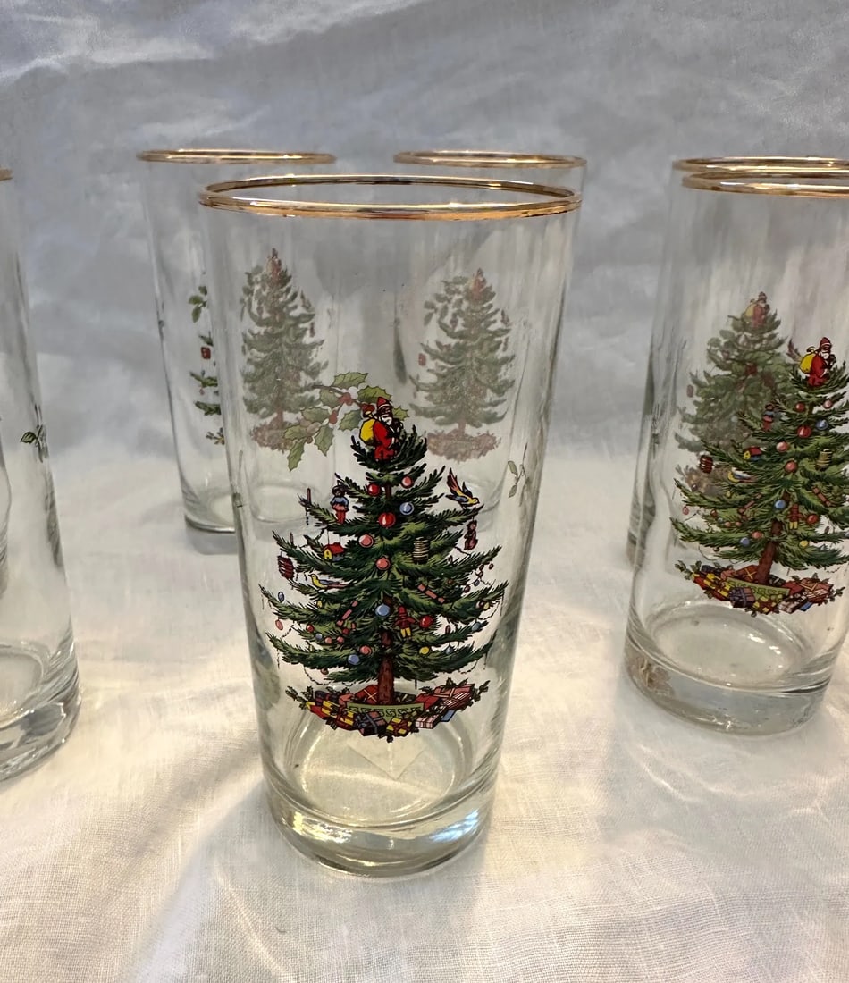 Spode Christmas Tree Tumblers-Set of 8 - 5