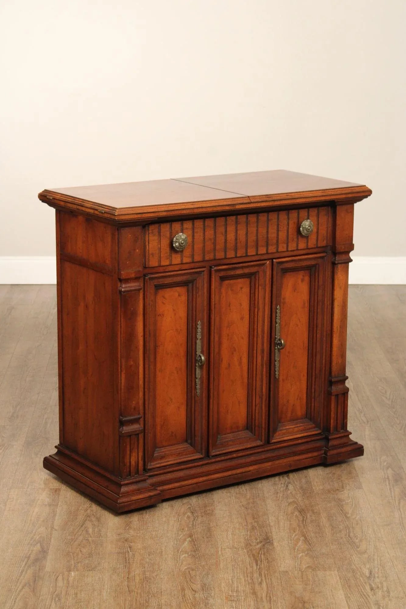 Drexel Italian Renaissance Style Walnut Flip Top Server - 2