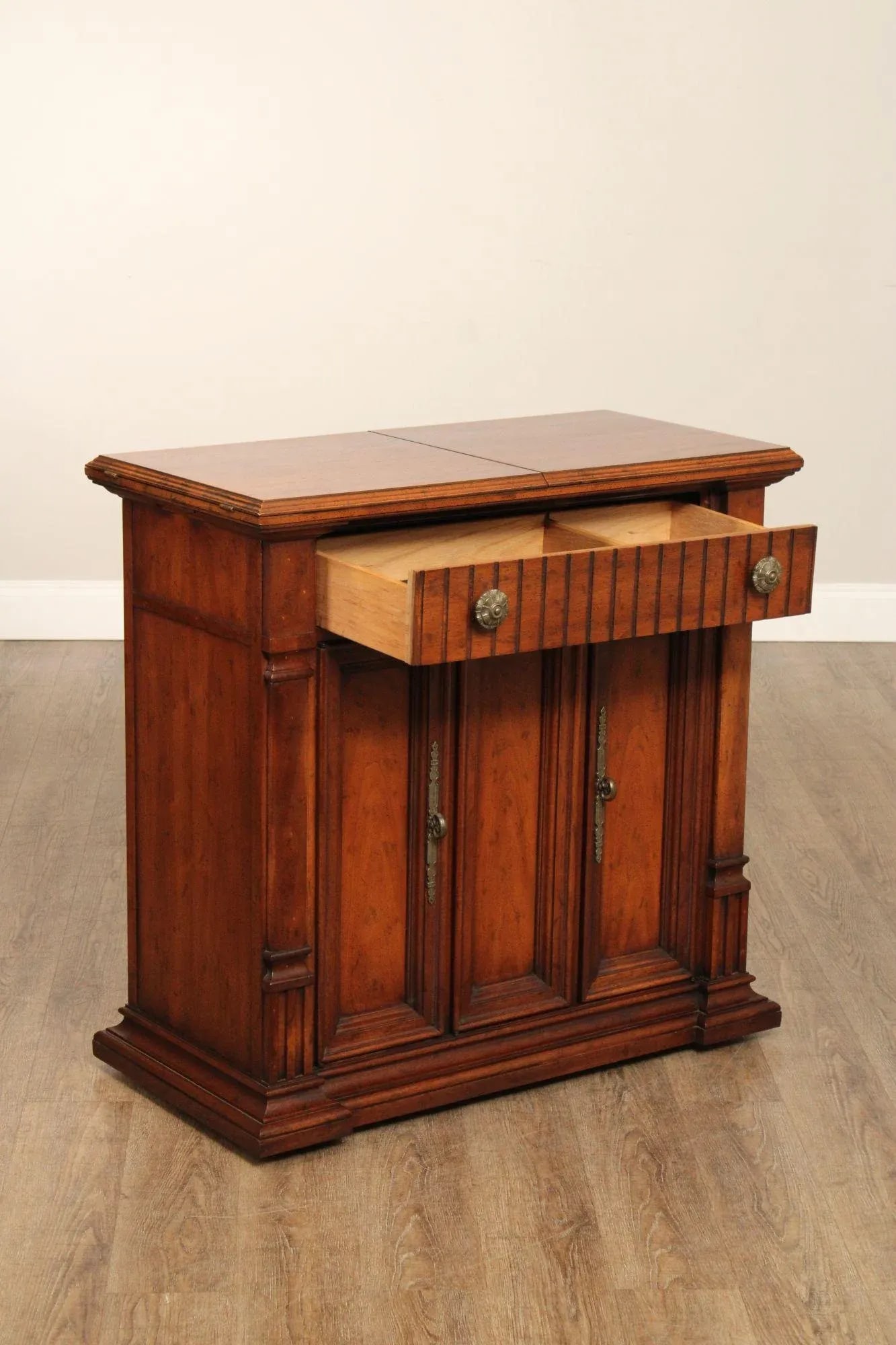 Drexel Italian Renaissance Style Walnut Flip Top Server - 5