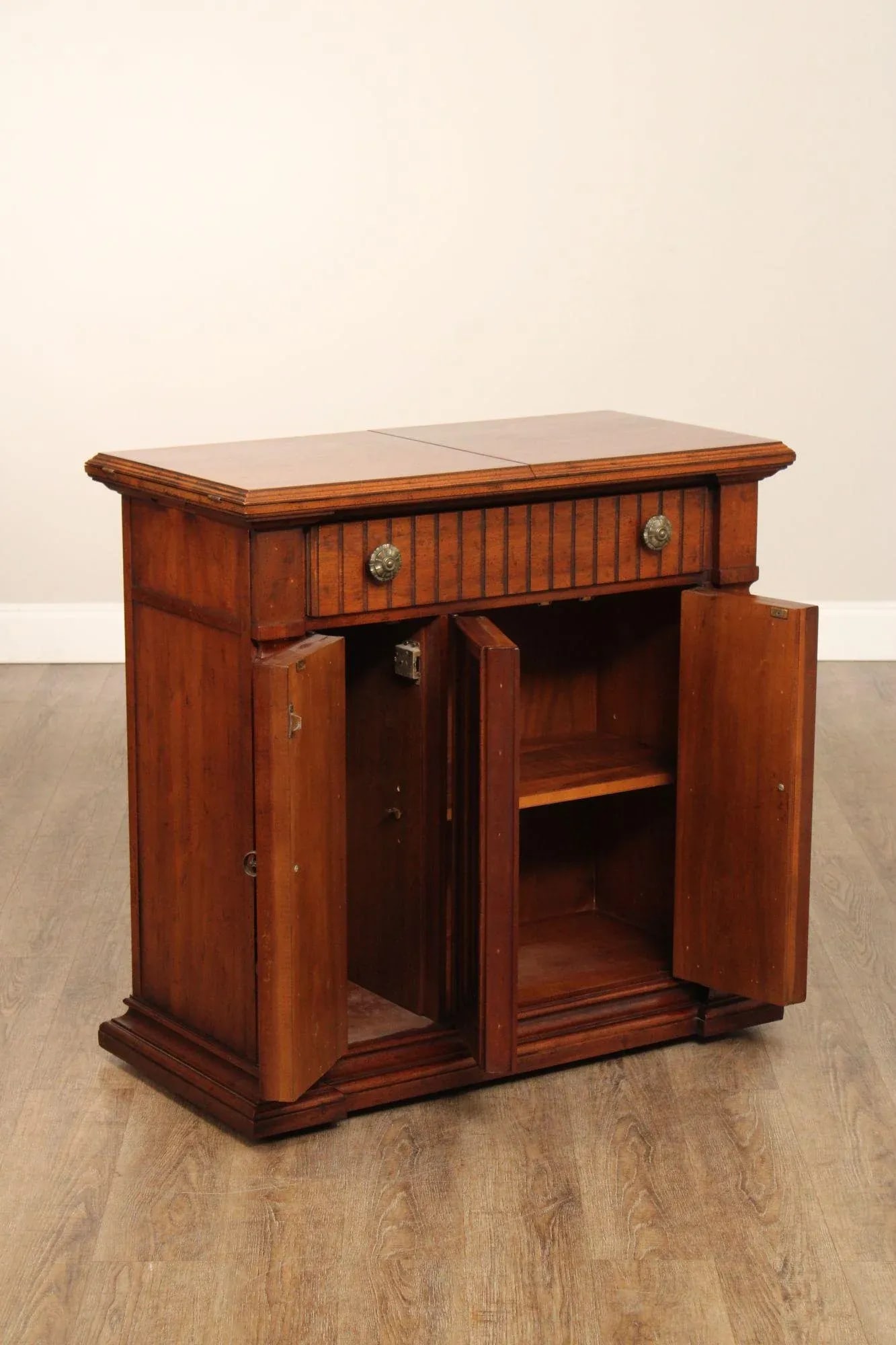 Drexel Italian Renaissance Style Walnut Flip Top Server - 8