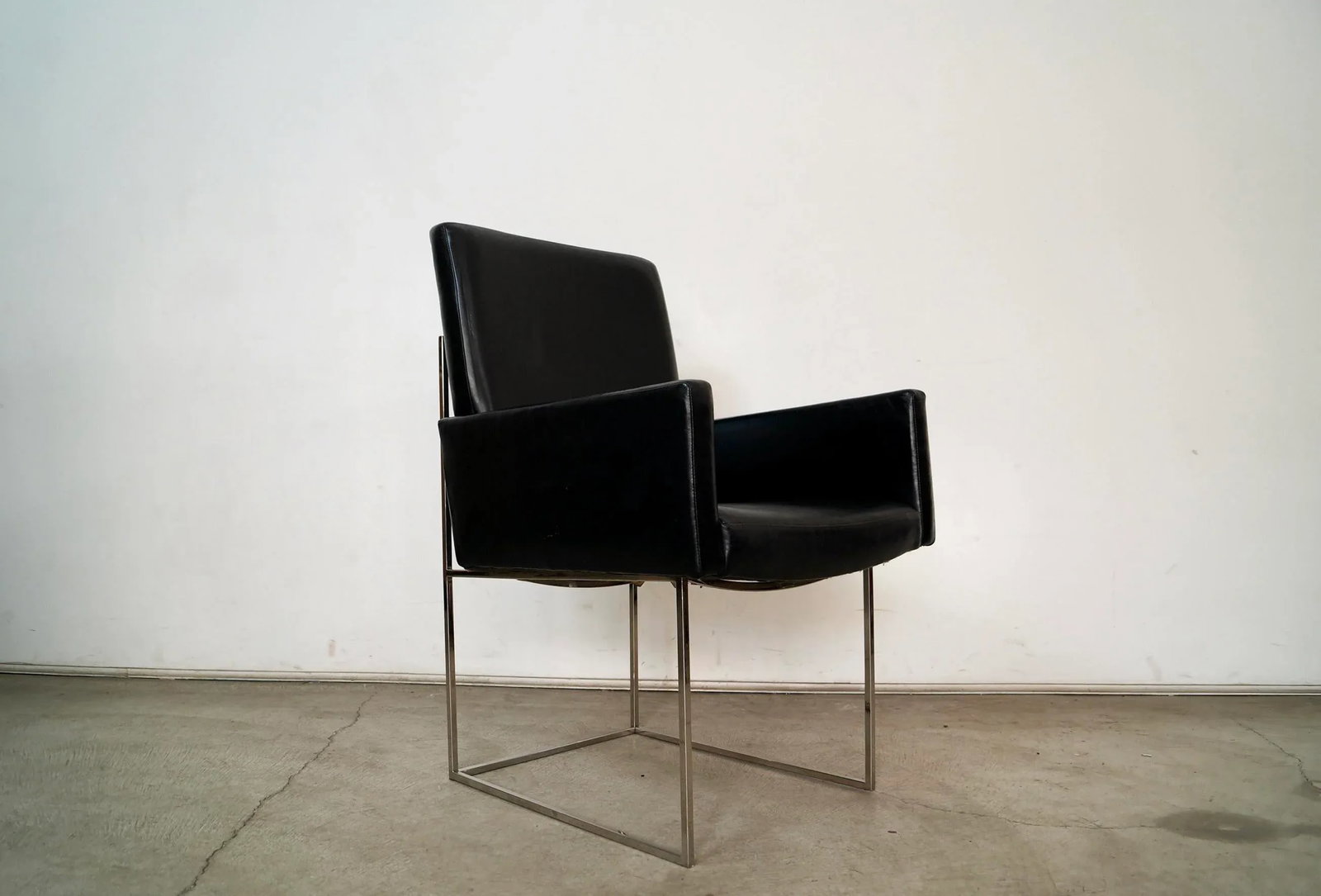 Milo Baughman for Thayer Coggin Black Leather Armchair - 2