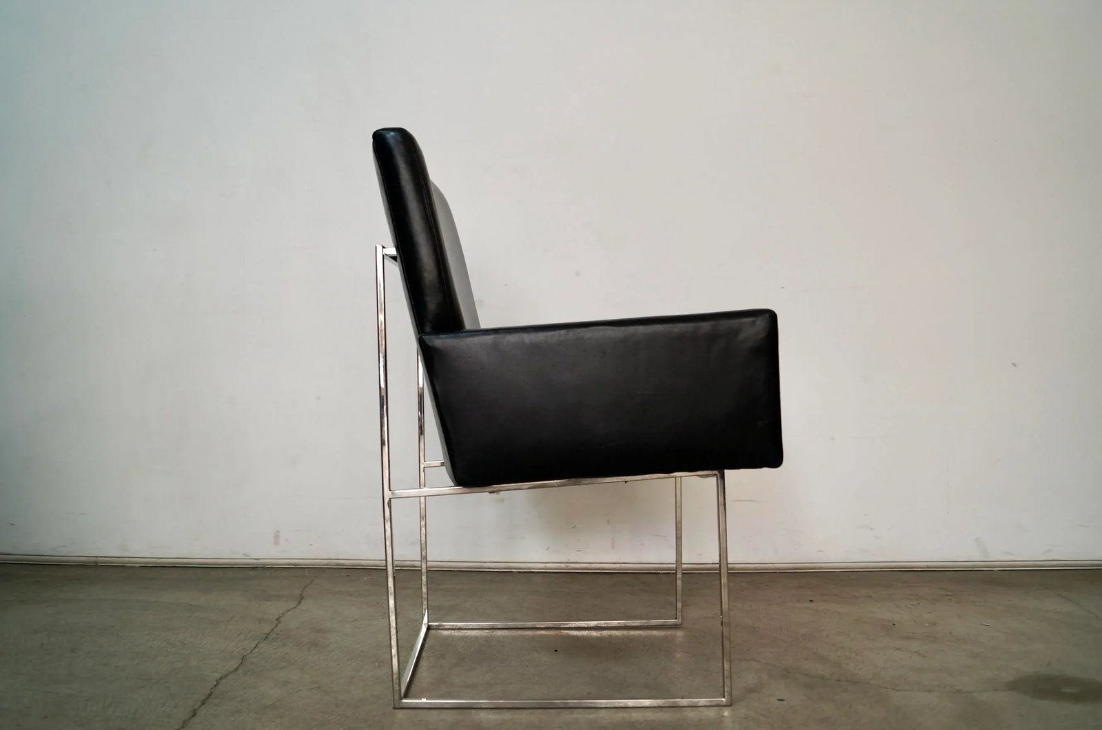 Milo Baughman for Thayer Coggin Black Leather Armchair - 5