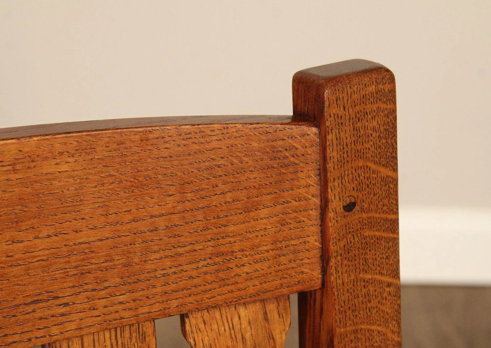 Stickley Mission Collection Oak and Leather Cottage Armchair - 9