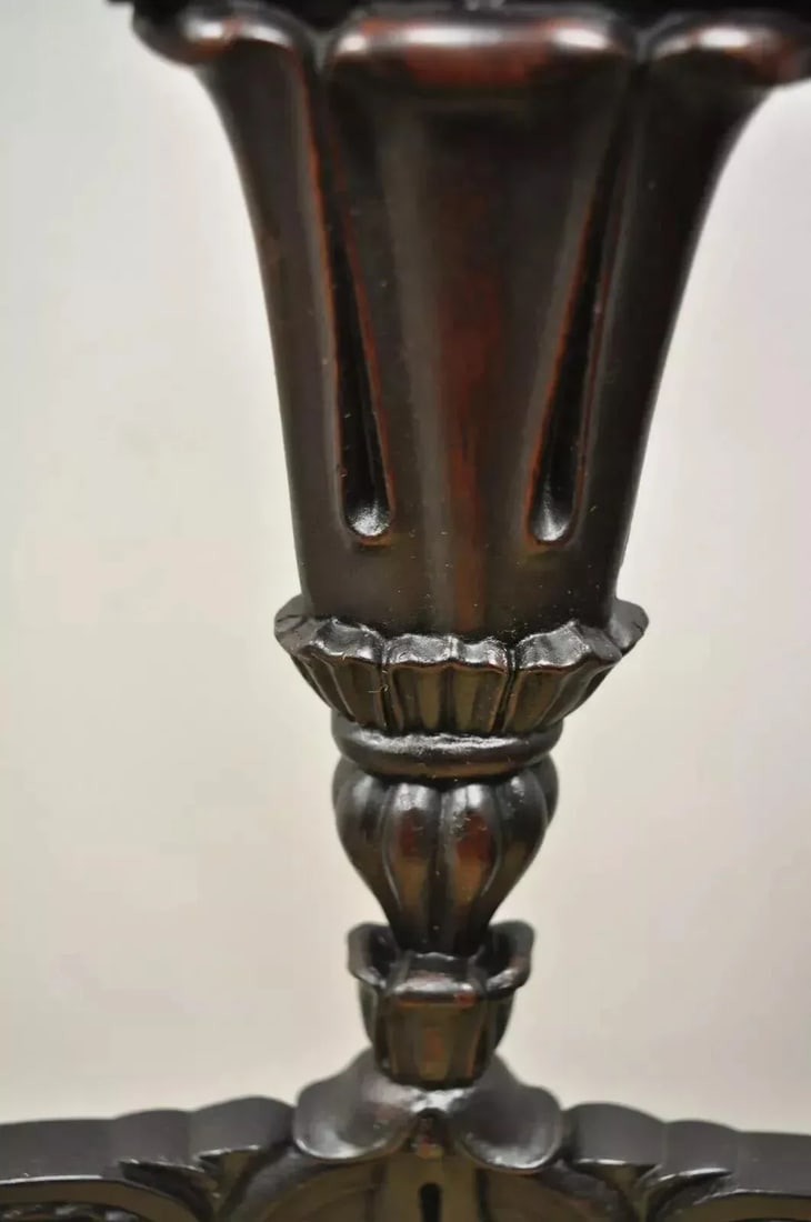 Antique French Victorian Carved Rosewood Small Petite Accent Side Chairs - Pair - 7