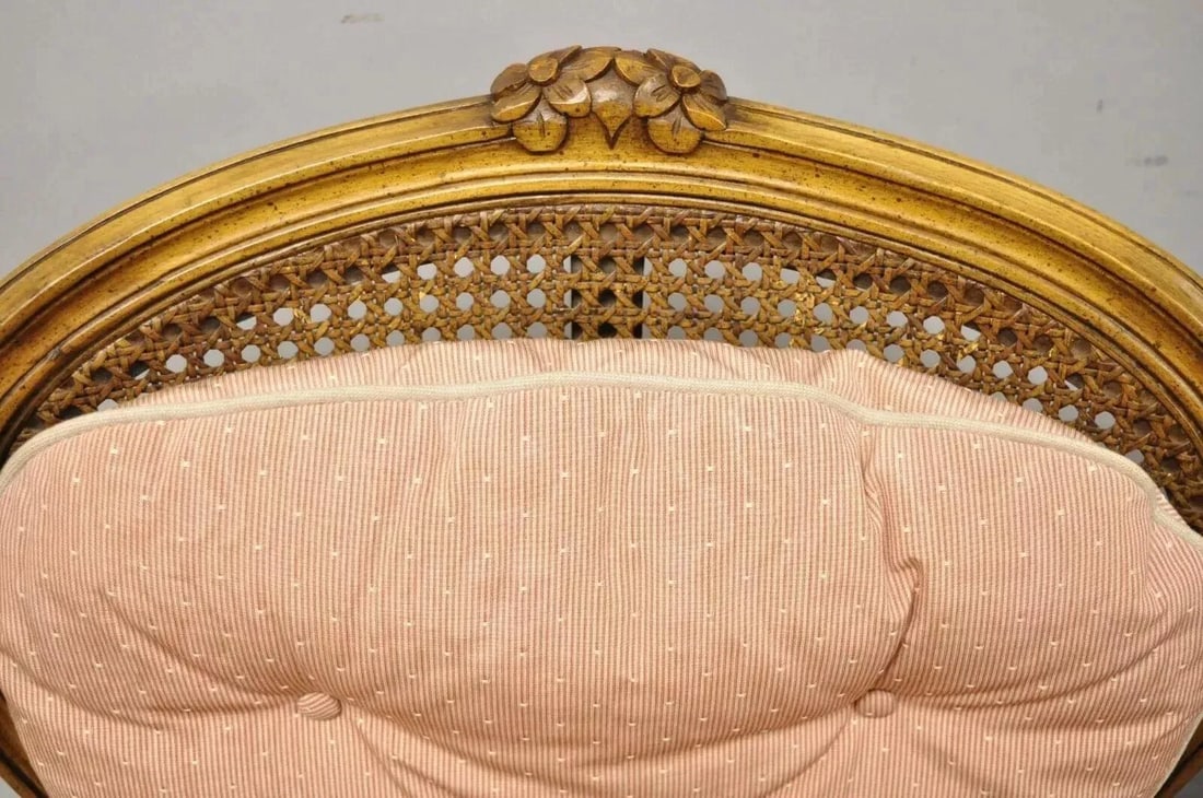 Early 20th Century French Louis XV Provincial Style Carved Walnut Cane Back Arm Chairs - a Pair - 3