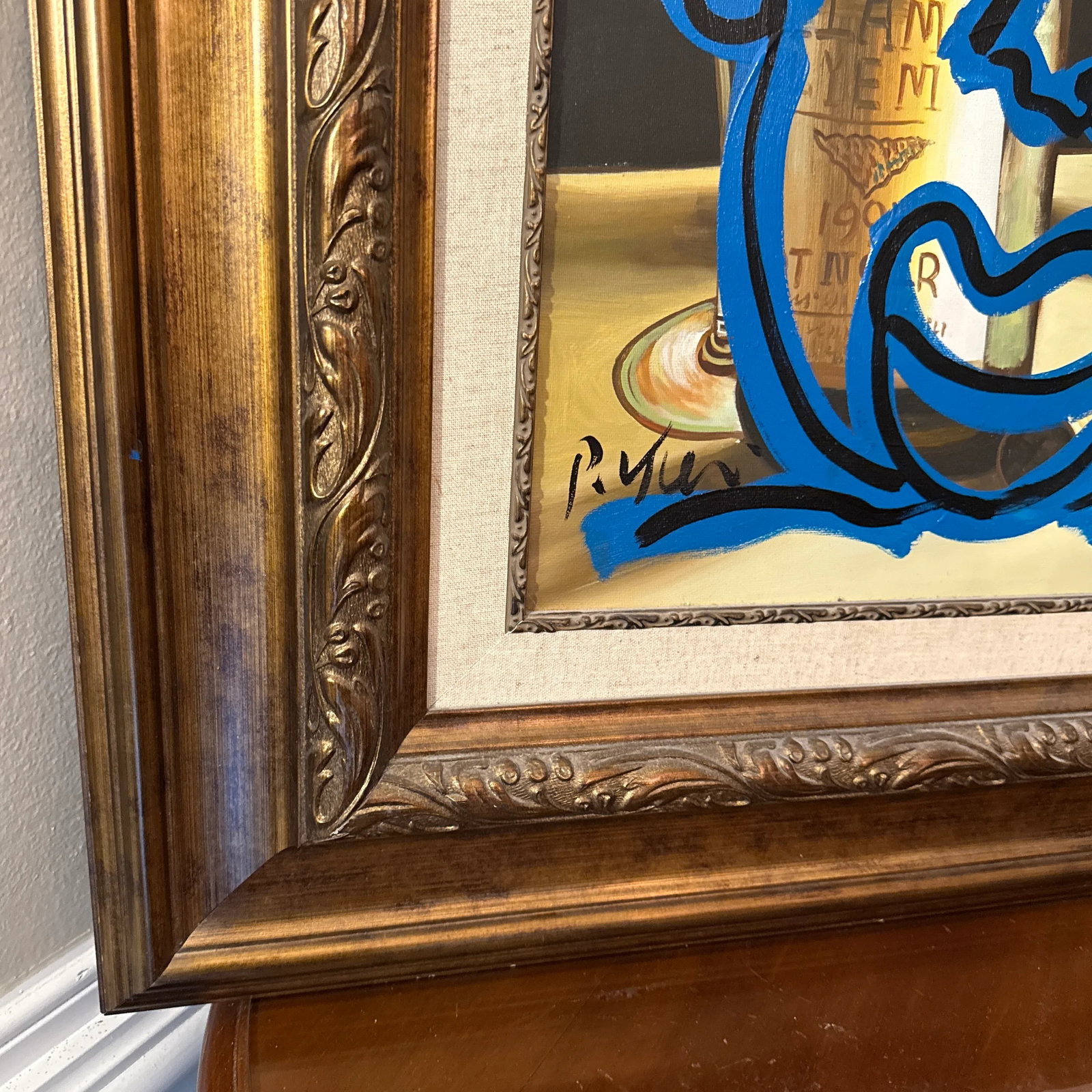 1970s Vintage Abstract Portraiture, Painting by Peter Robert Keil, Framed - 4