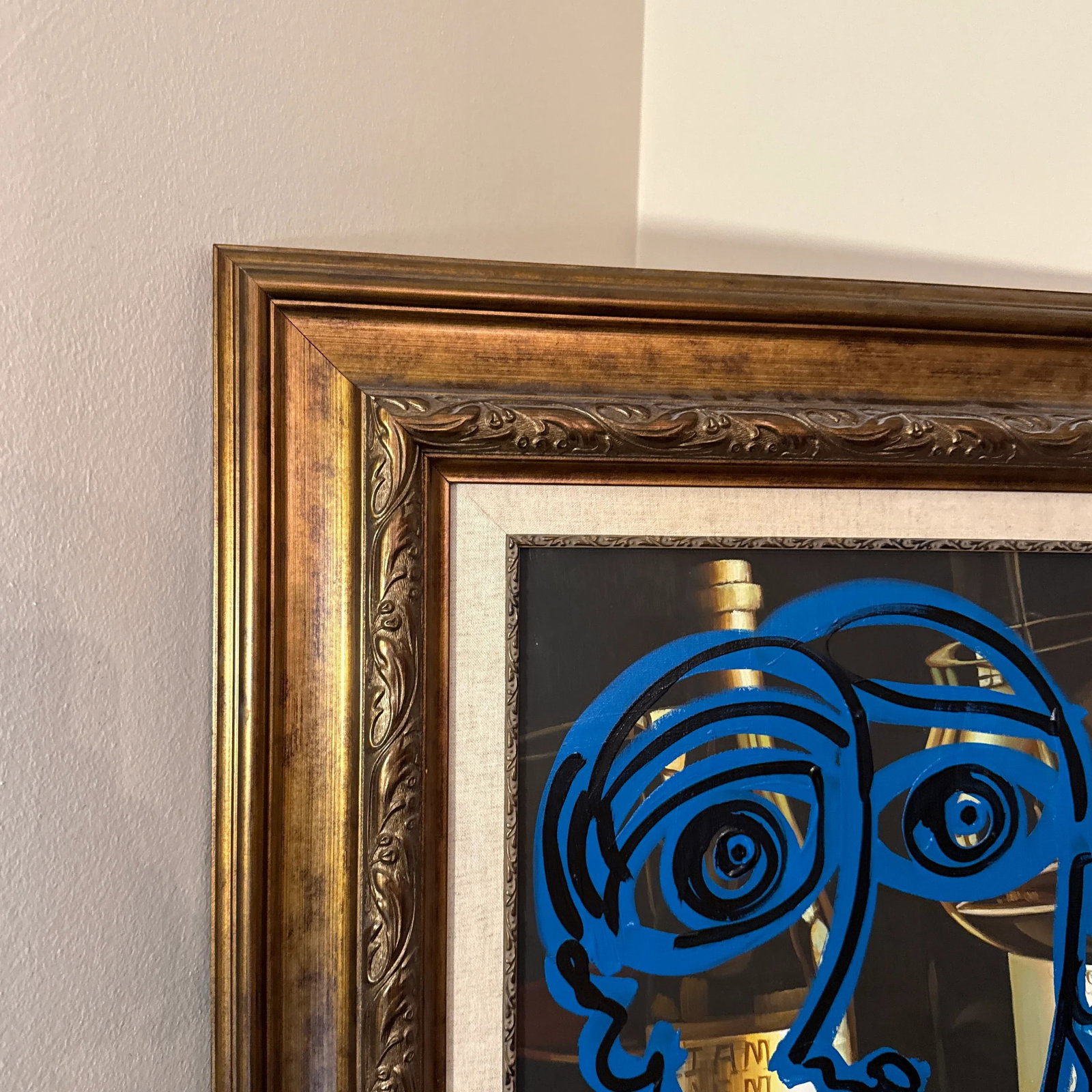 1970s Vintage Abstract Portraiture, Painting by Peter Robert Keil, Framed - 5