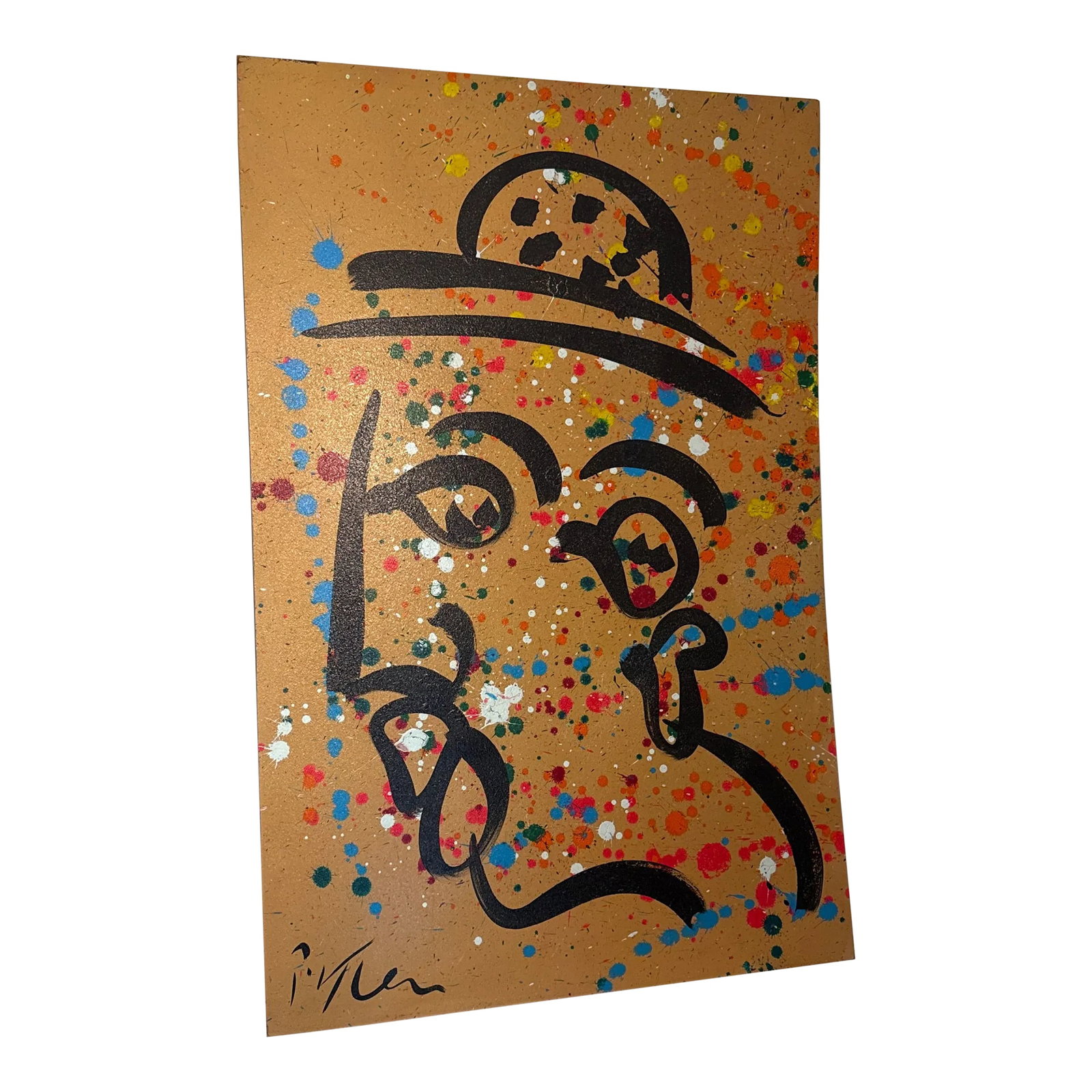 Vintage 1970s Peter Keil Painting on Board Unframed: Peter Keil is a German artist known for his distinctive approach to abstract and figurative art. He was born in 1942 in Berlin, Germany. Keil gained recognition for his colorful, bold, and expressive
