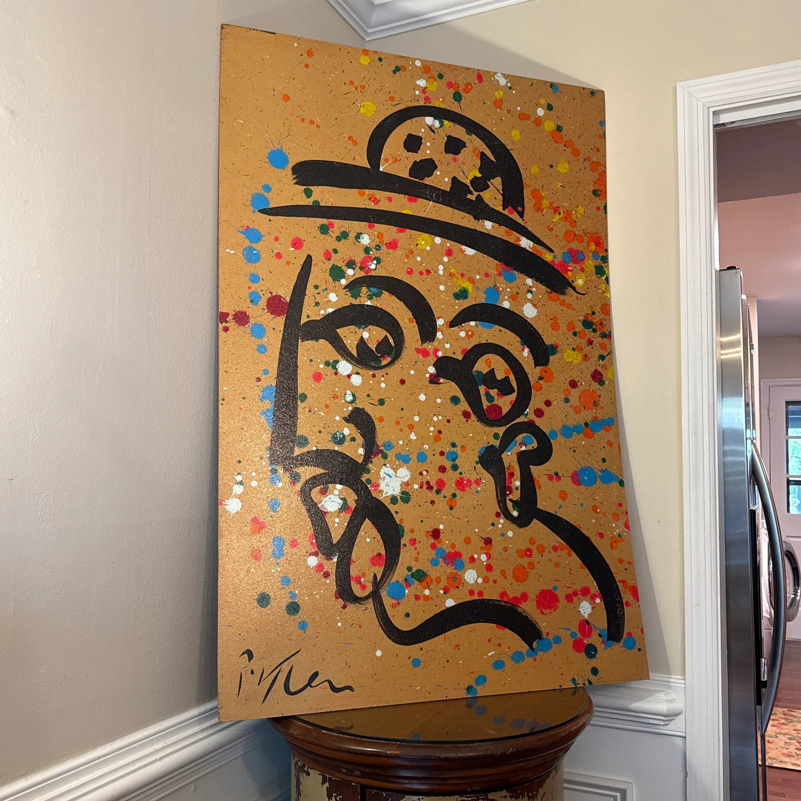 Vintage 1970s Peter Keil Painting on Board Unframed - 2