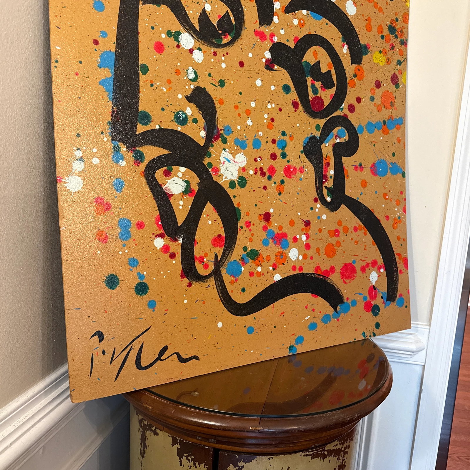 Vintage 1970s Peter Keil Painting on Board Unframed - 3