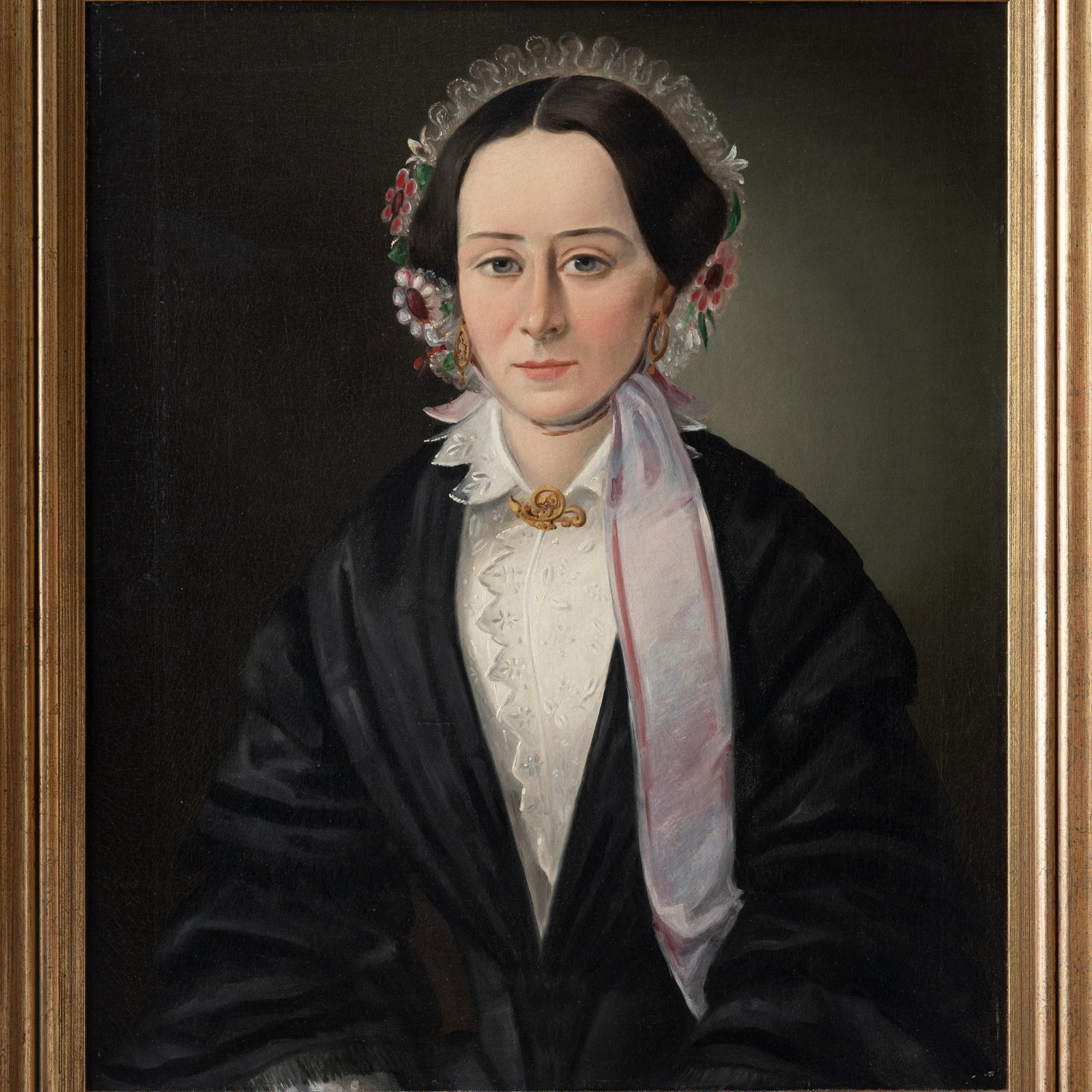 A Pair of Biedermeier Portraits, c.1840 - 6