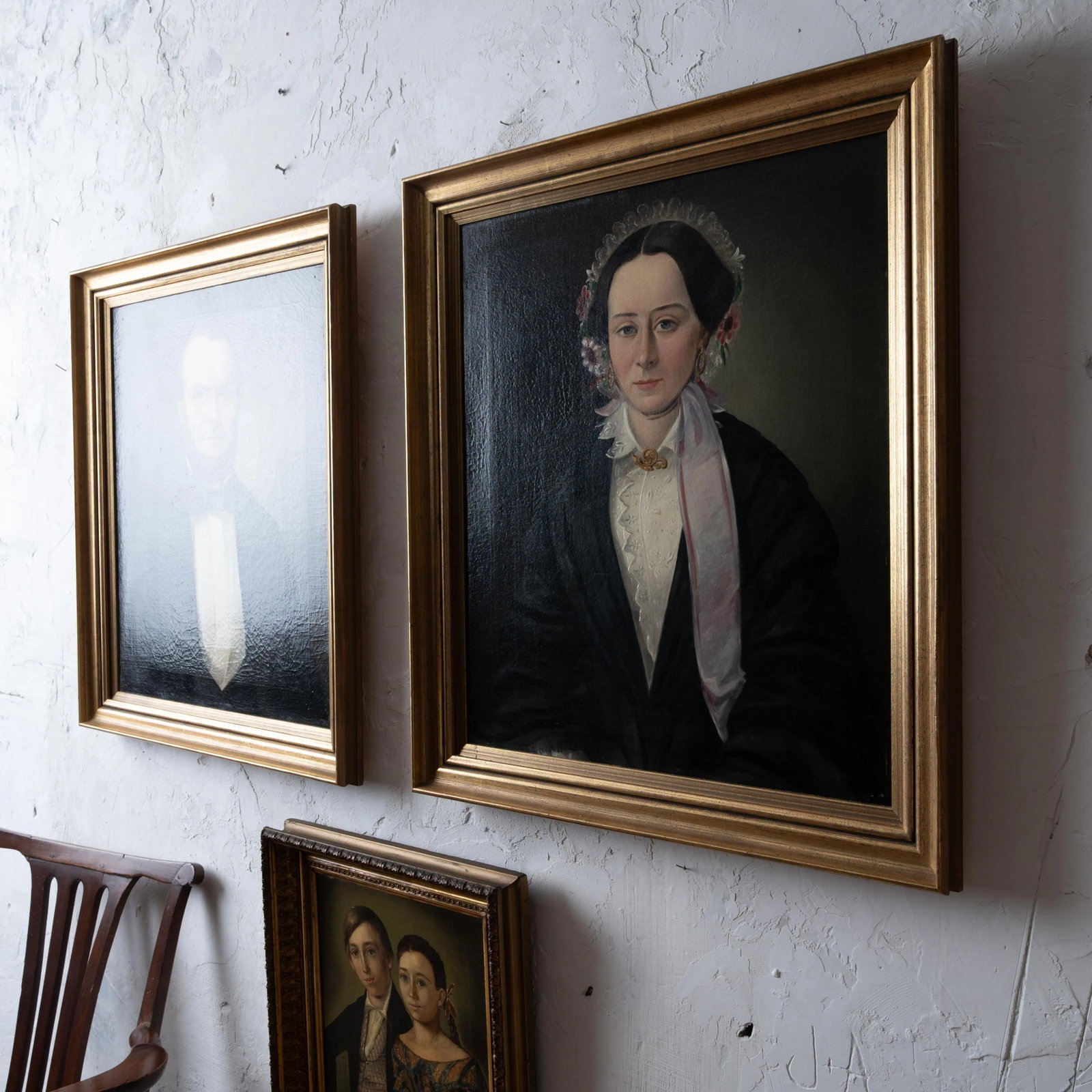 A Pair of Biedermeier Portraits, c.1840 - 9