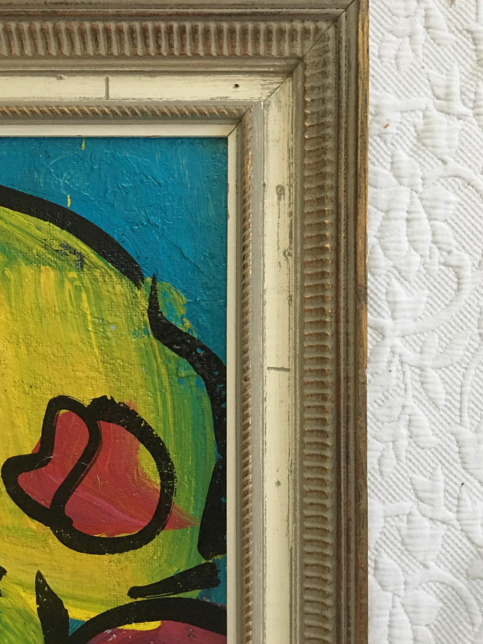 Large Abstract Peter Keil Painting, Framed - 5