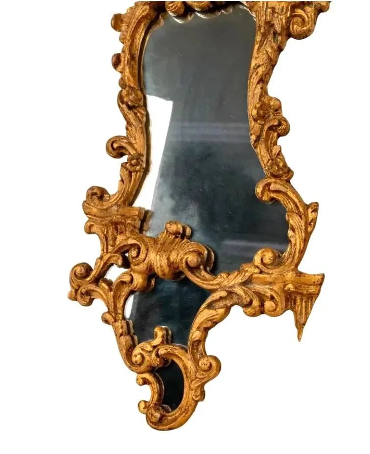 Chinese Chippendale Giltwood Mirrors With Phoenix Bird a Pair - 6
