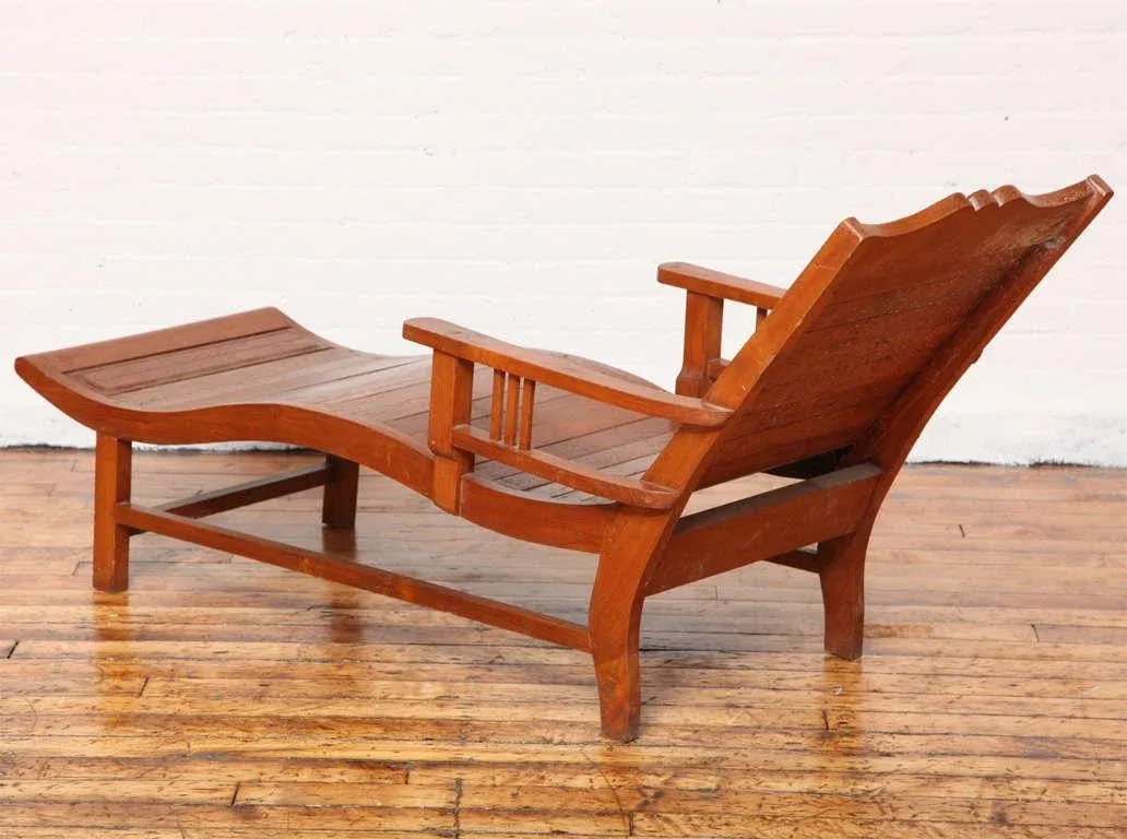 1940s Dutch Colonial Style Teak Lounge Chair - 3