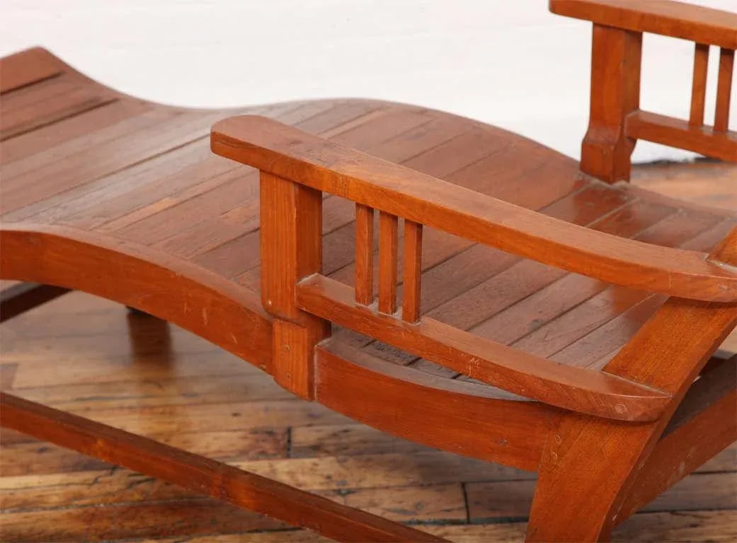 1940s Dutch Colonial Style Teak Lounge Chair - 4