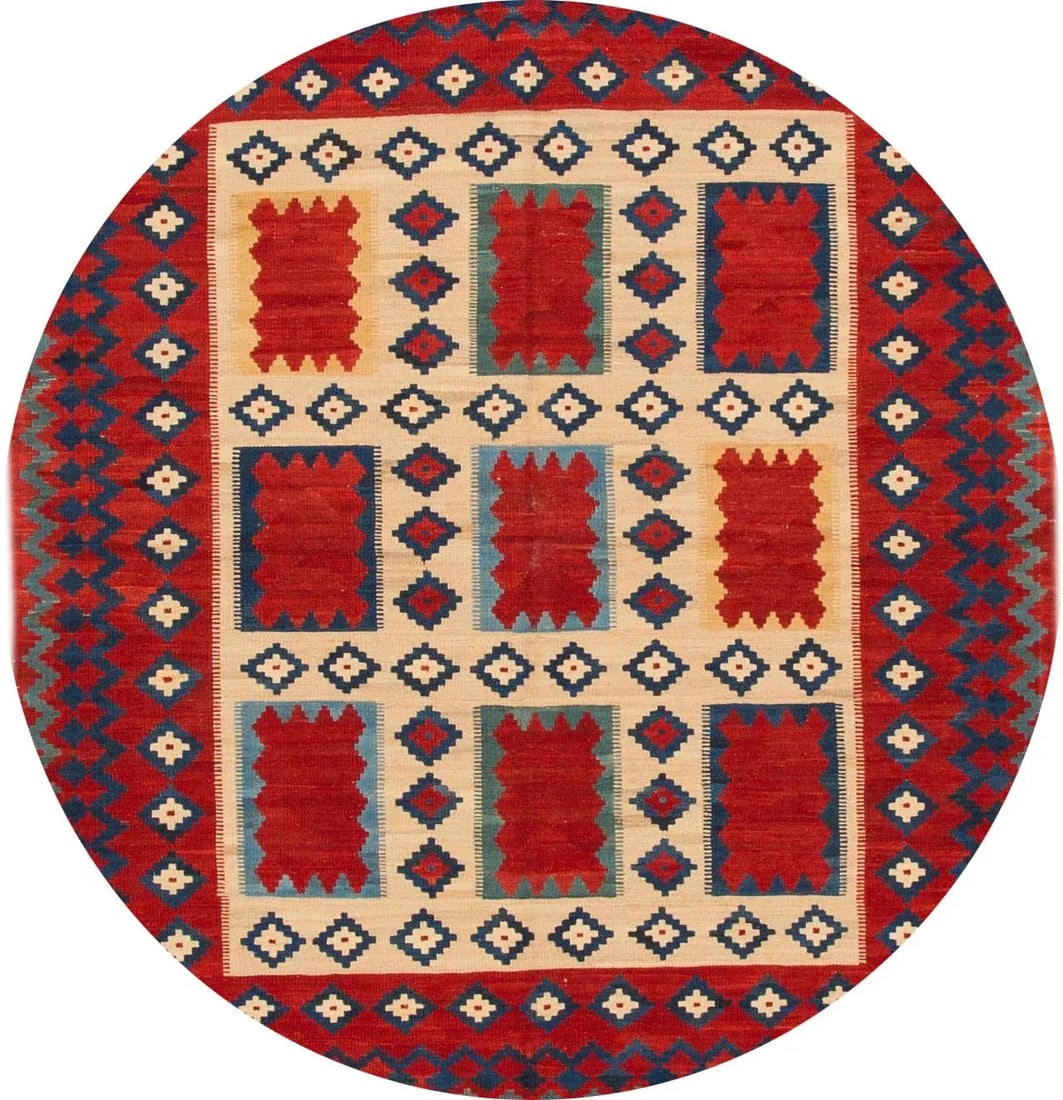 21st Century Modern Persian Kilim Rug, 5'5" X 7'4" - 6