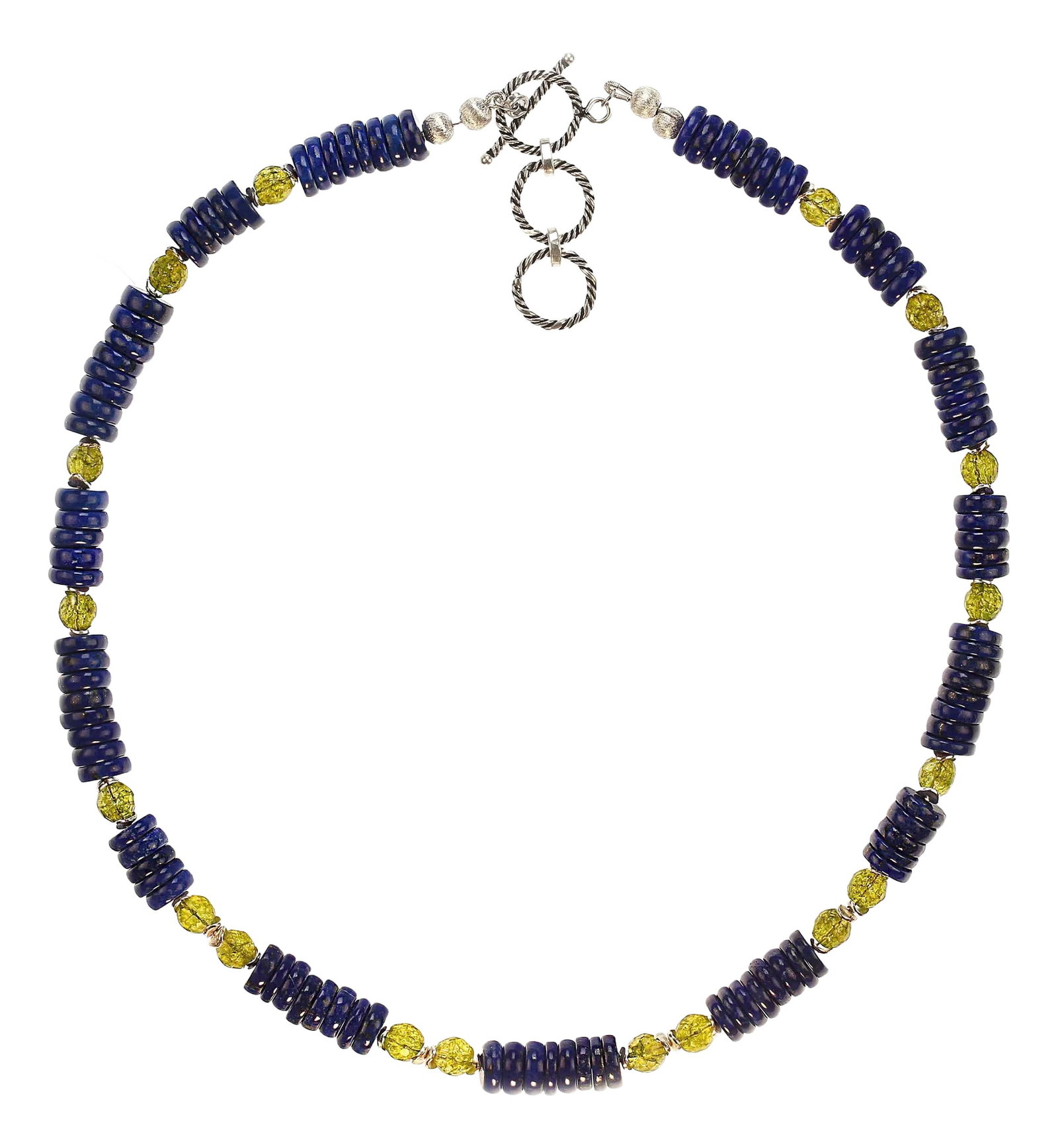 Lapis Lazuli and Peridot Necklace: Timeless Beauty: Lapis Lazuli and Peridot Necklace Lapis lazuli, a gemstone steeped in history, has been cherished for over 6,000 years for its rich, celestial blue hues. From the ancient pharaohs of