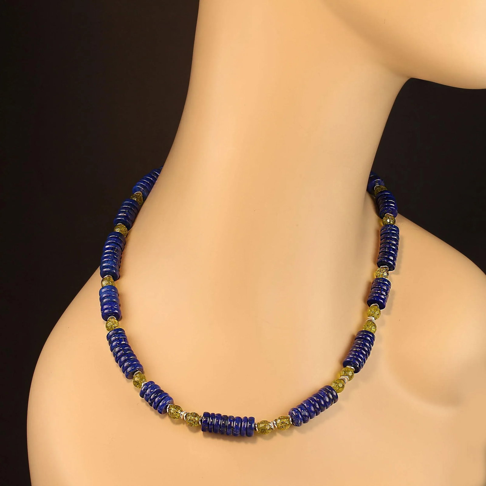 Lapis Lazuli and Peridot Necklace - 2