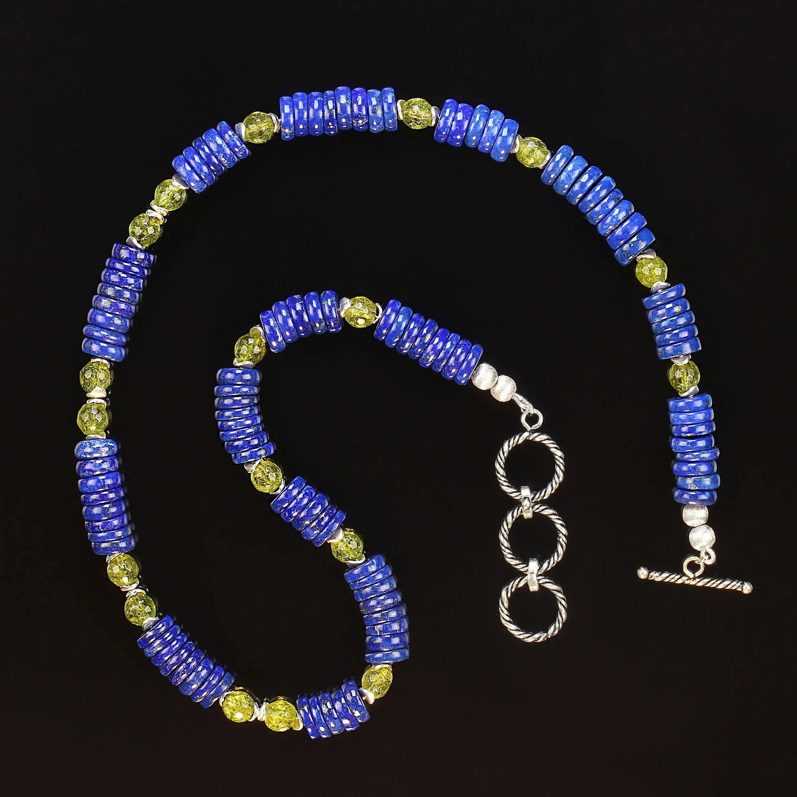 Lapis Lazuli and Peridot Necklace - 3