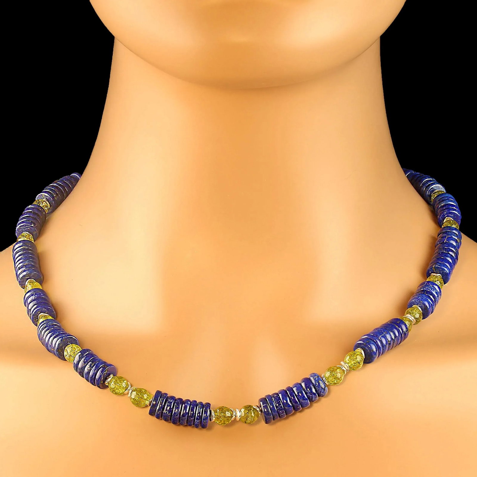 Lapis Lazuli and Peridot Necklace - 4