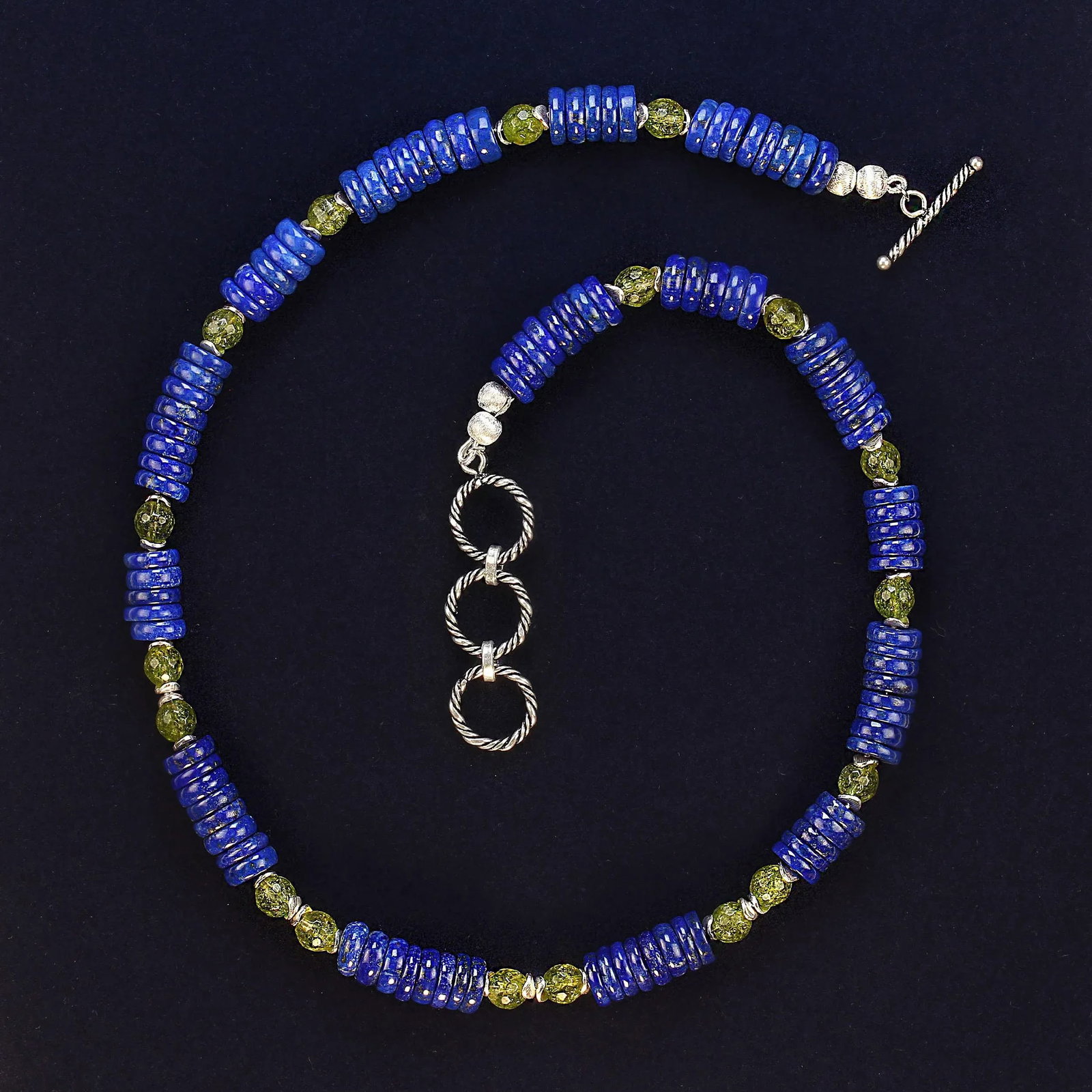 Lapis Lazuli and Peridot Necklace - 5