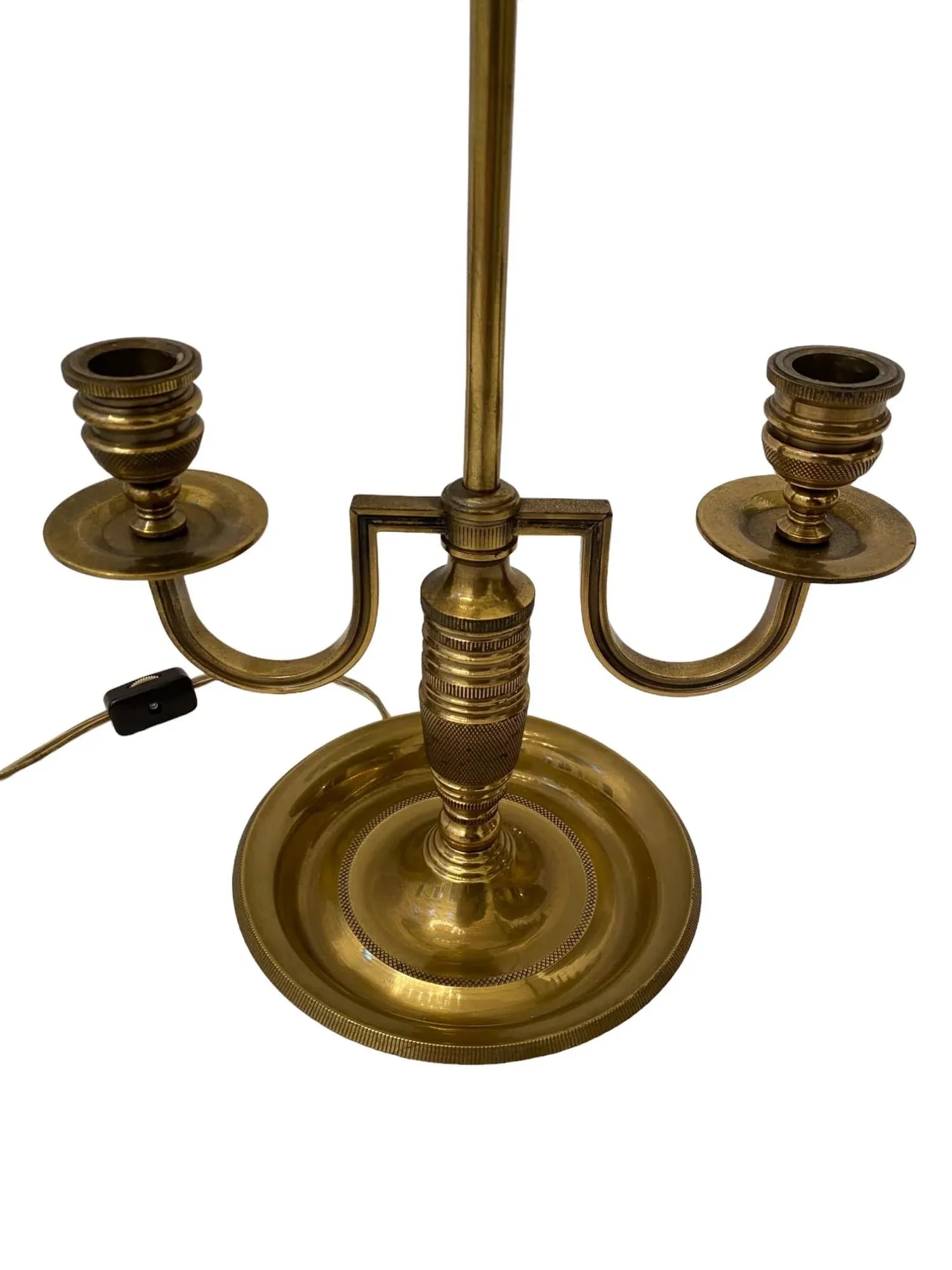 1980s Frederick Cooper Brass Desk Lamp Candle Holder - 2
