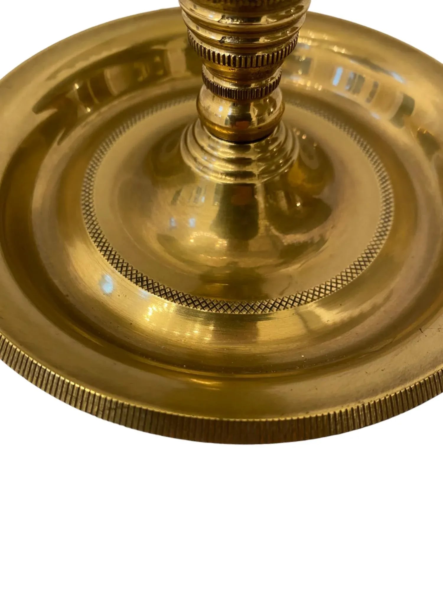 1980s Frederick Cooper Brass Desk Lamp Candle Holder - 3