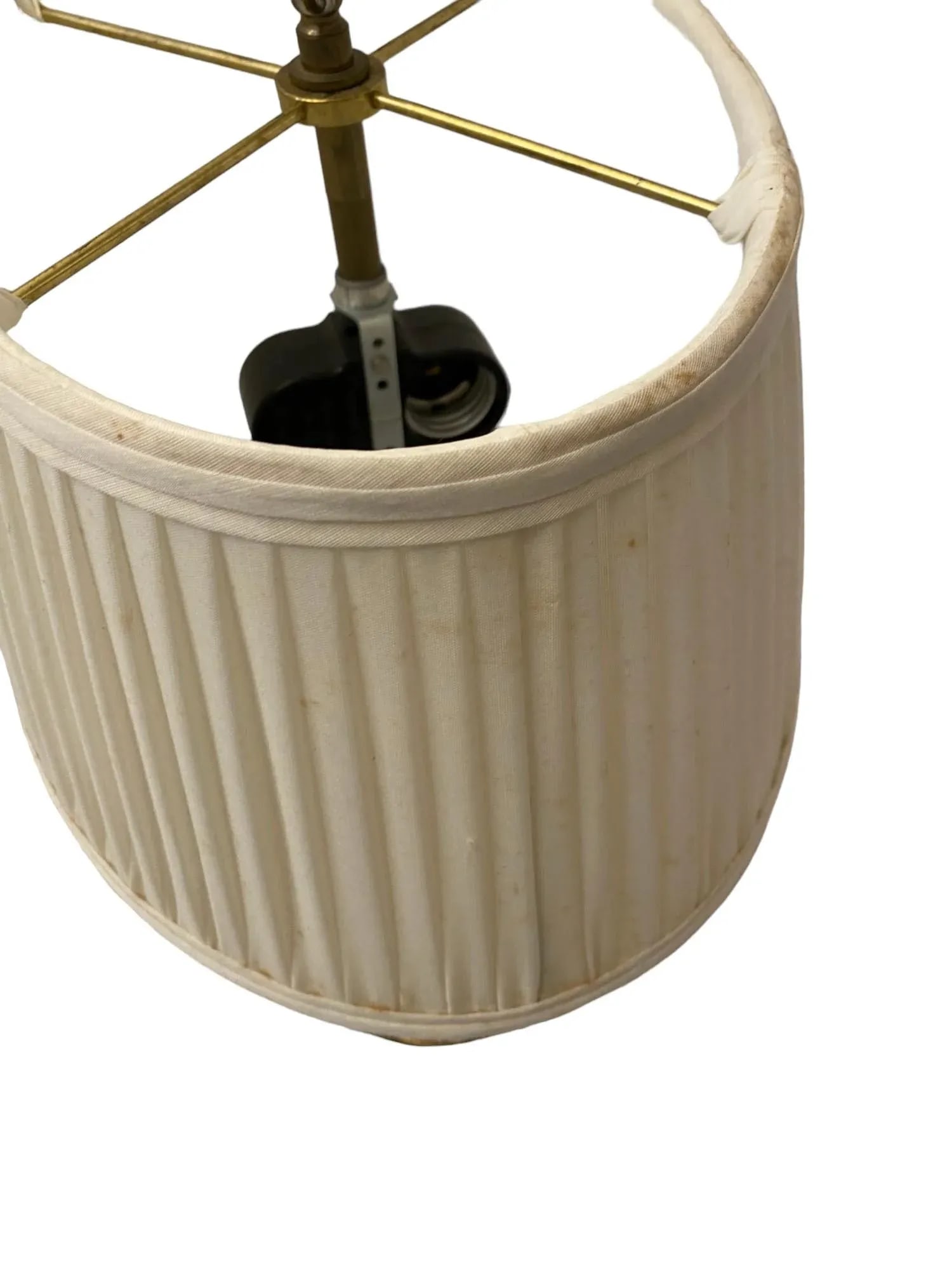 1980s Frederick Cooper Brass Desk Lamp Candle Holder - 4