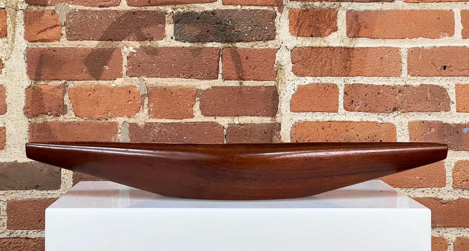 Rare Laur Jensen for Odense Sculpted Teak Long Centerpiece Bowl - 2