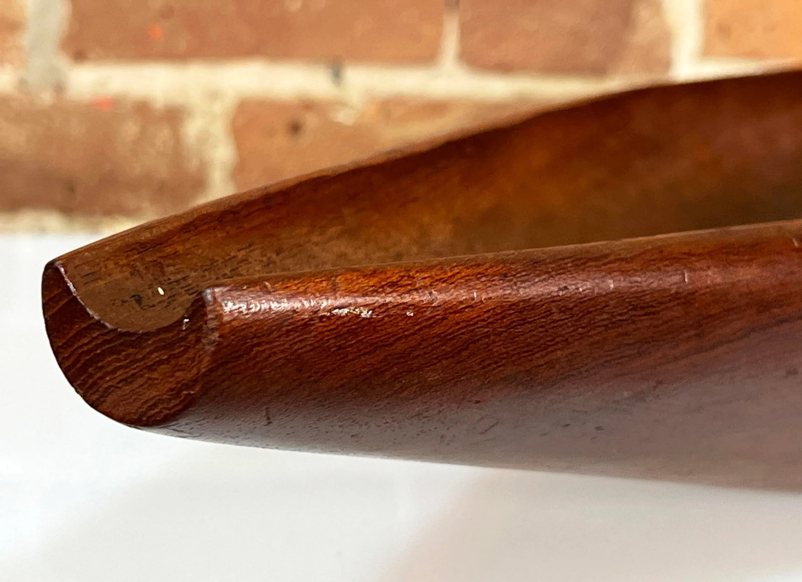 Rare Laur Jensen for Odense Sculpted Teak Long Centerpiece Bowl - 3