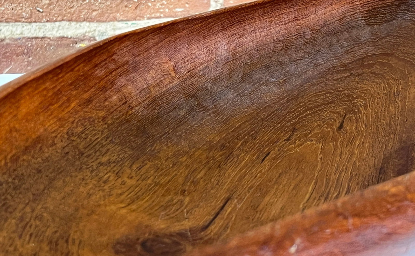 Rare Laur Jensen for Odense Sculpted Teak Long Centerpiece Bowl - 5