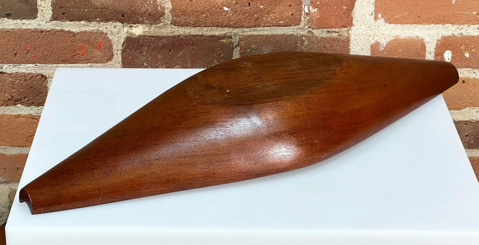 Rare Laur Jensen for Odense Sculpted Teak Long Centerpiece Bowl - 9
