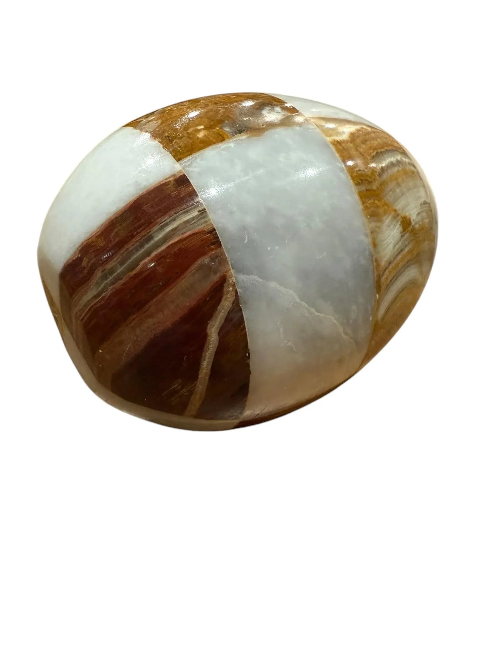 Large Vintage Onyx Tessellated Stone Egg - 11