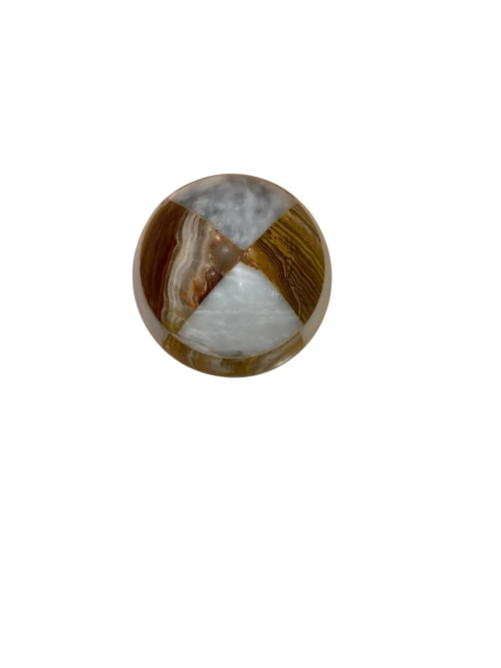 Large Vintage Onyx Tessellated Stone Egg - 12