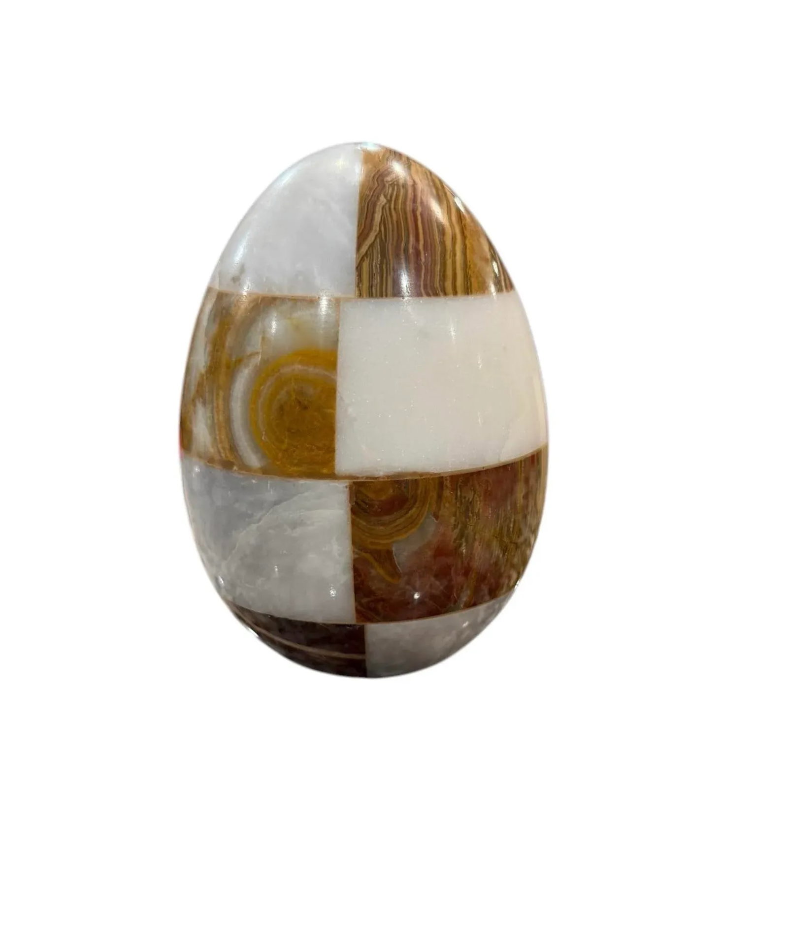 Large Vintage Onyx Tessellated Stone Egg - 2