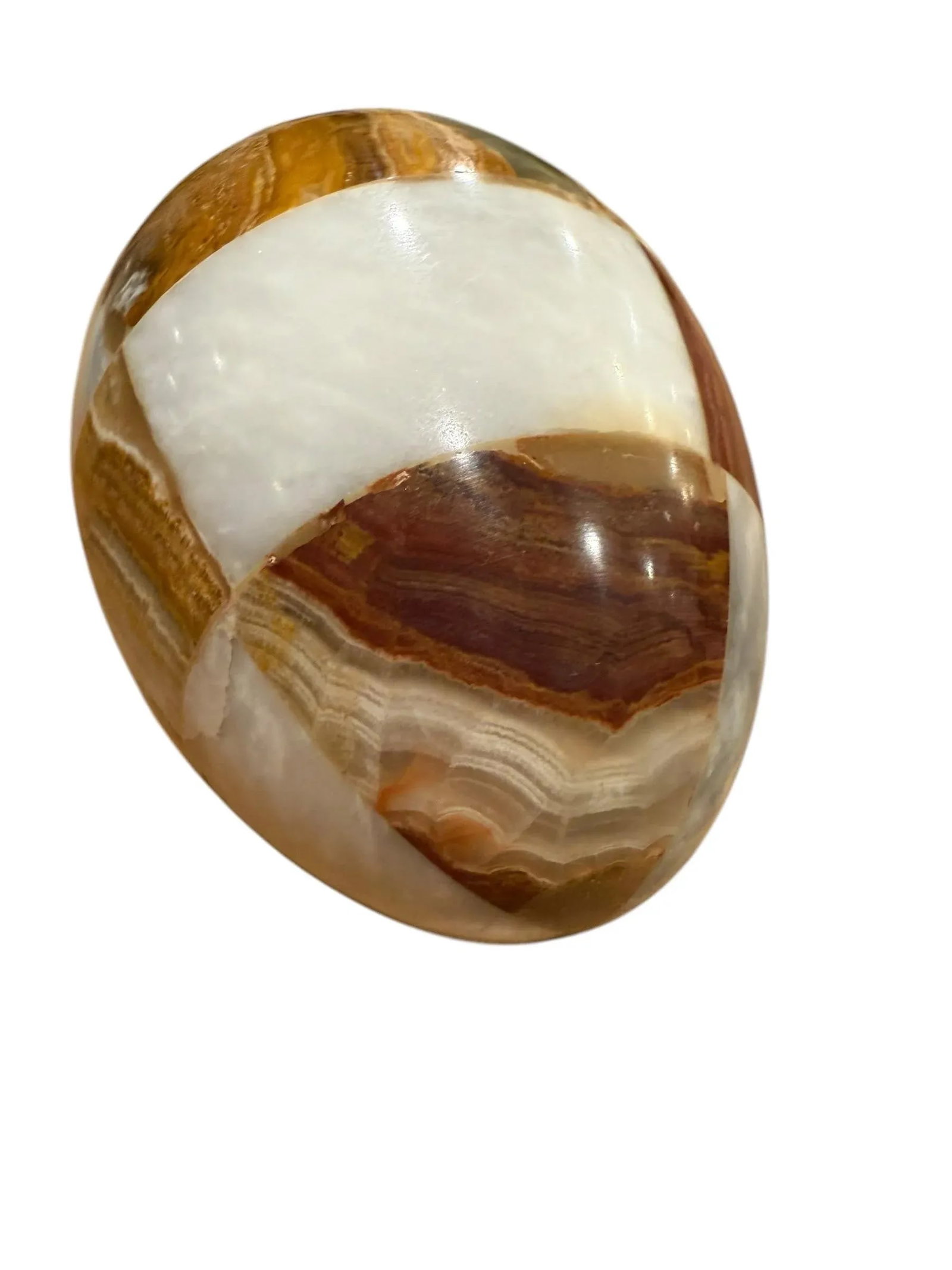 Large Vintage Onyx Tessellated Stone Egg - 5