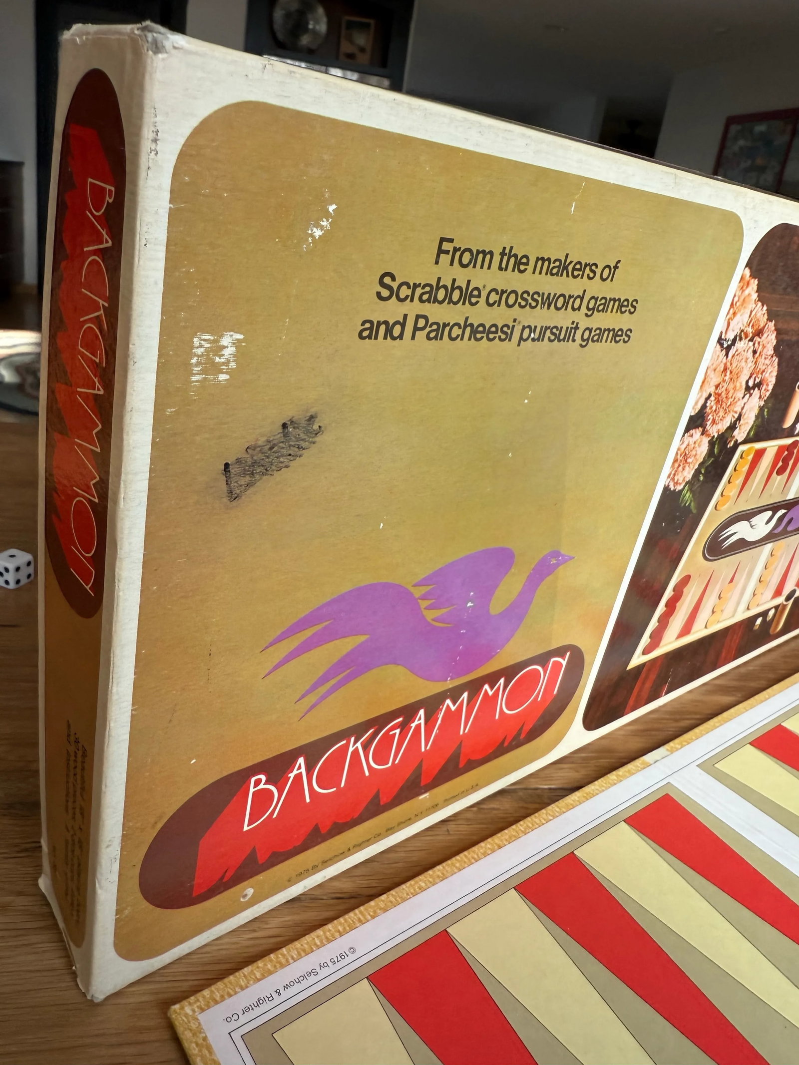 Vintage 1975 Backgammon Board Game Set - 11