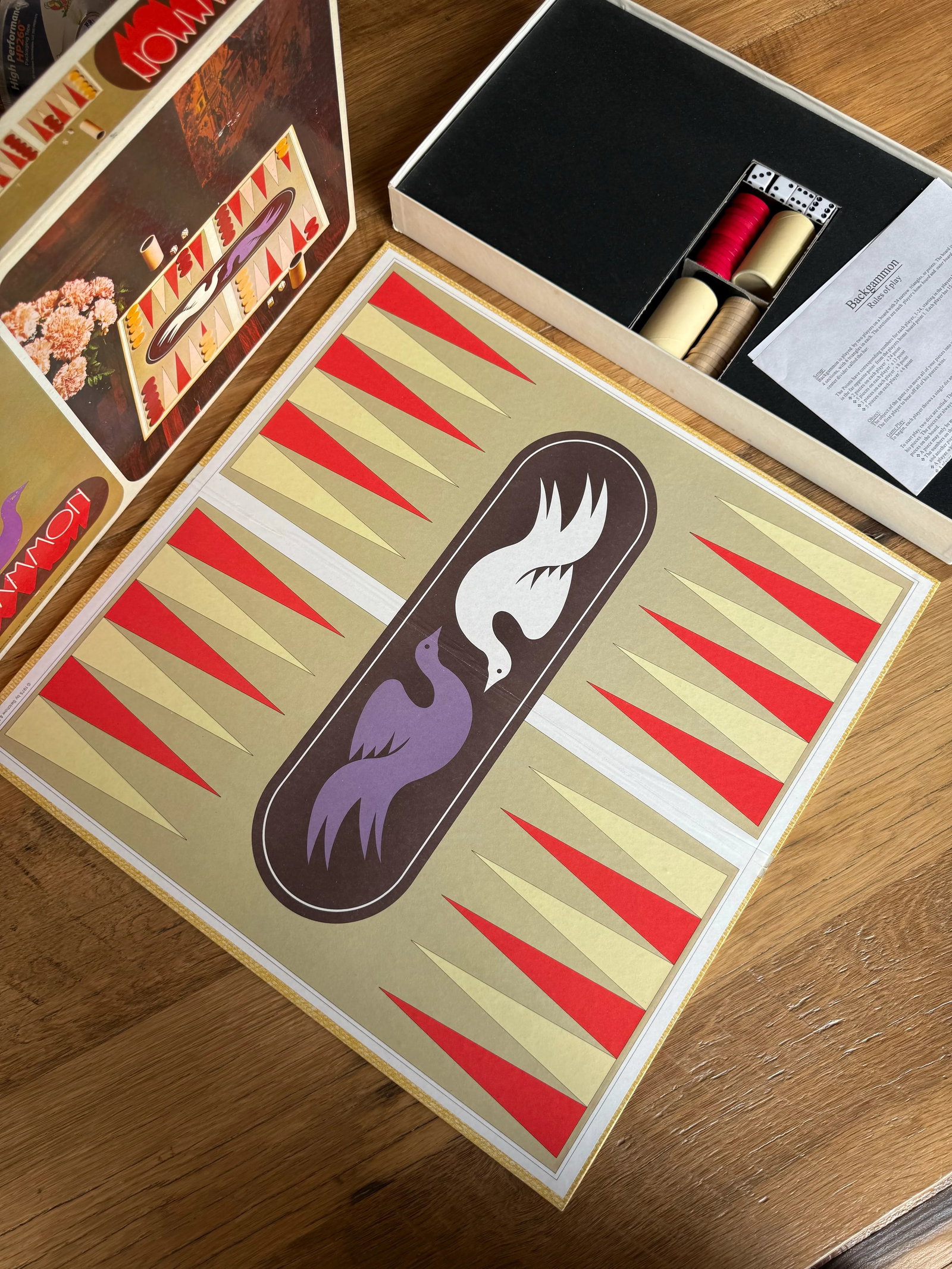Vintage 1975 Backgammon Board Game Set - 3
