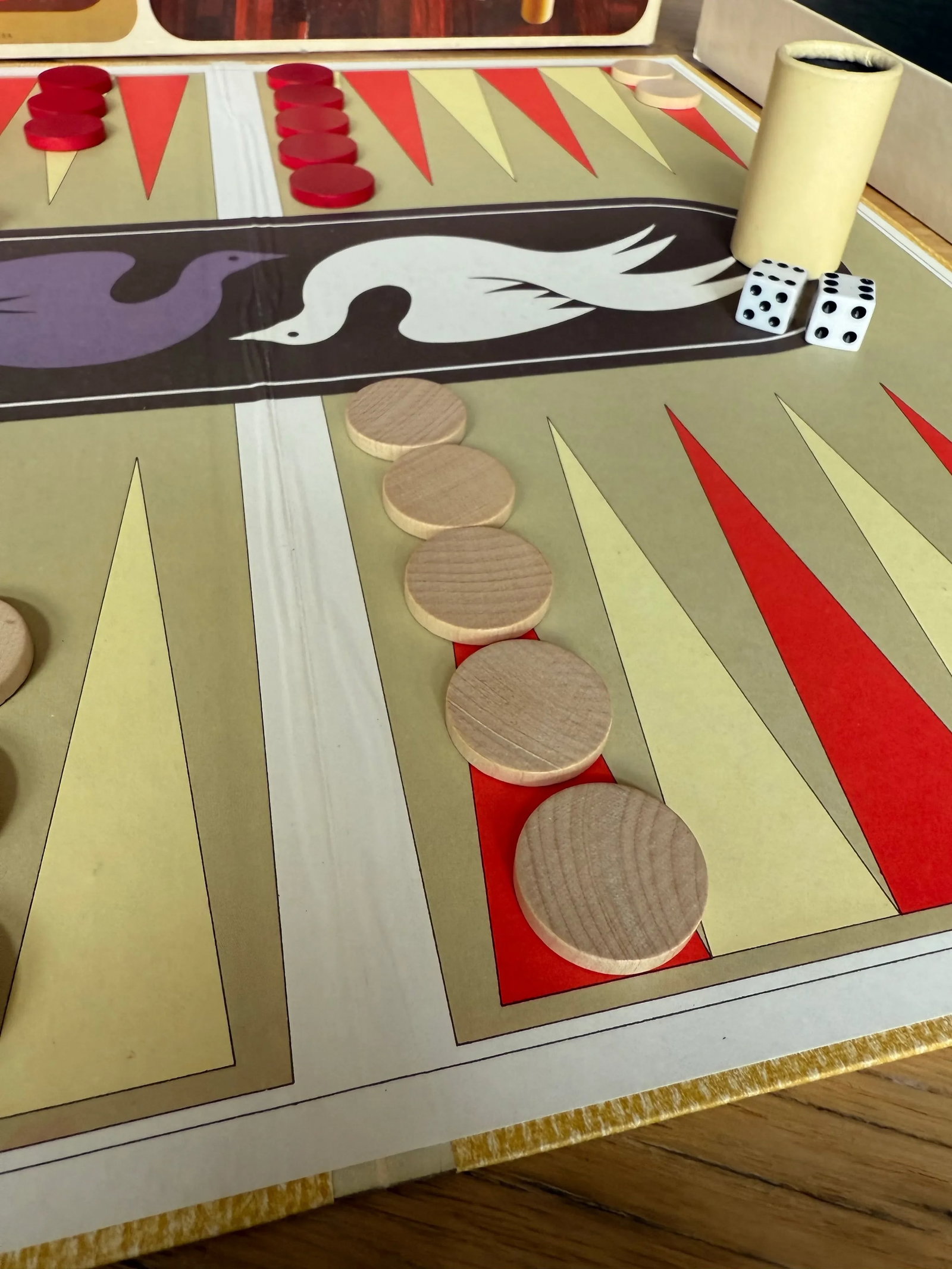 Vintage 1975 Backgammon Board Game Set - 7
