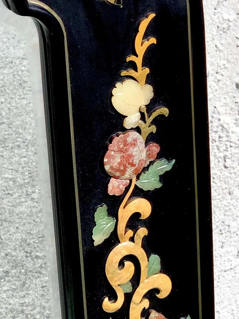 Mid 20th Century Chinese Export Lacquer and Hardstone Mirror - 5