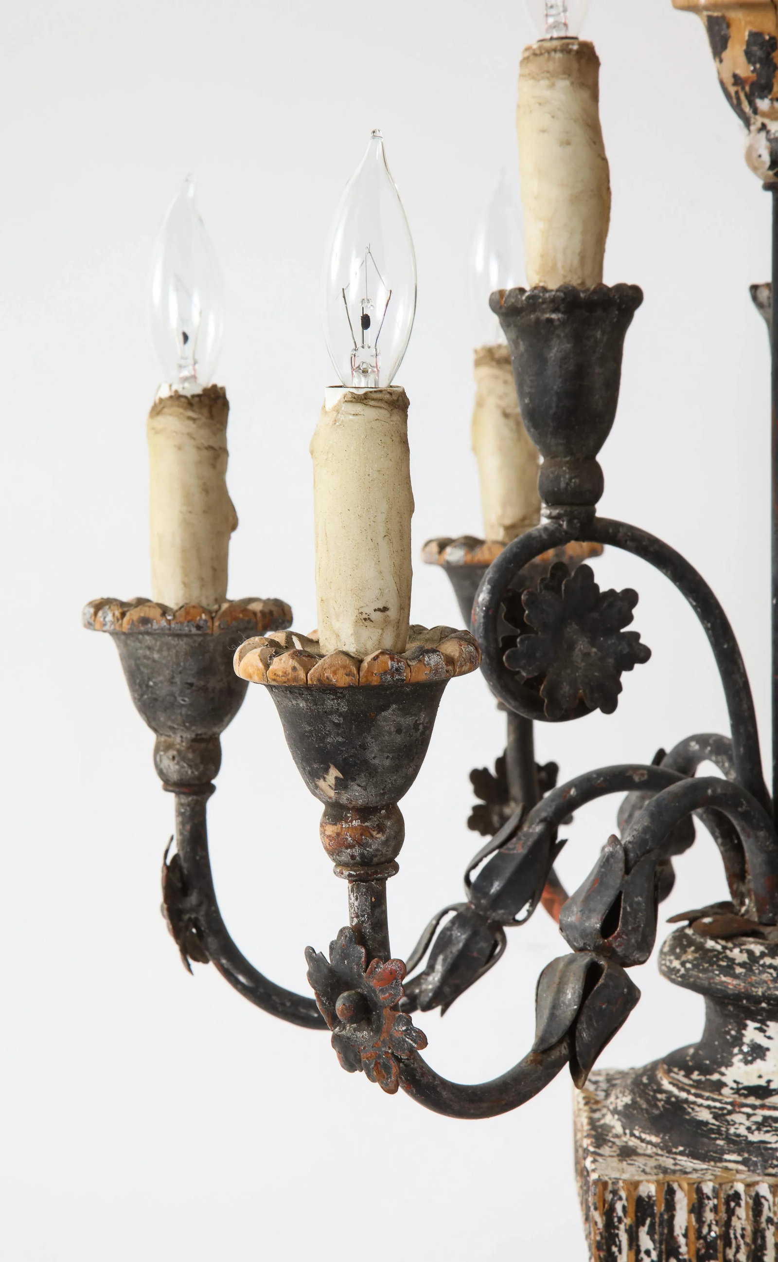 19th Century Italian Wood and Gesso Candelabra, Electrified - 3